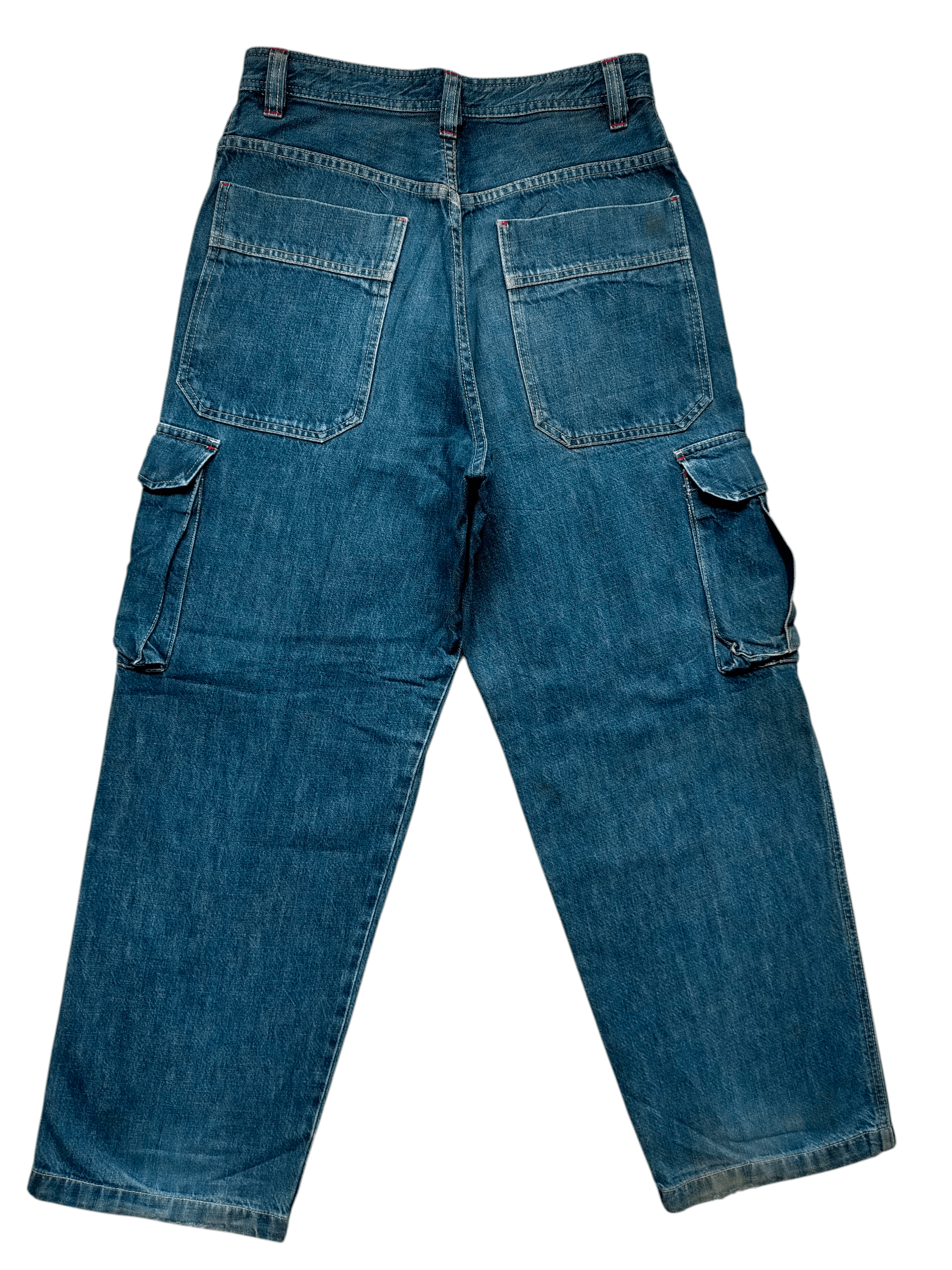 JNCO Vintage 90s Piko Baggy Cargo Denim Pants Size US 29 - 2 Thumbnail