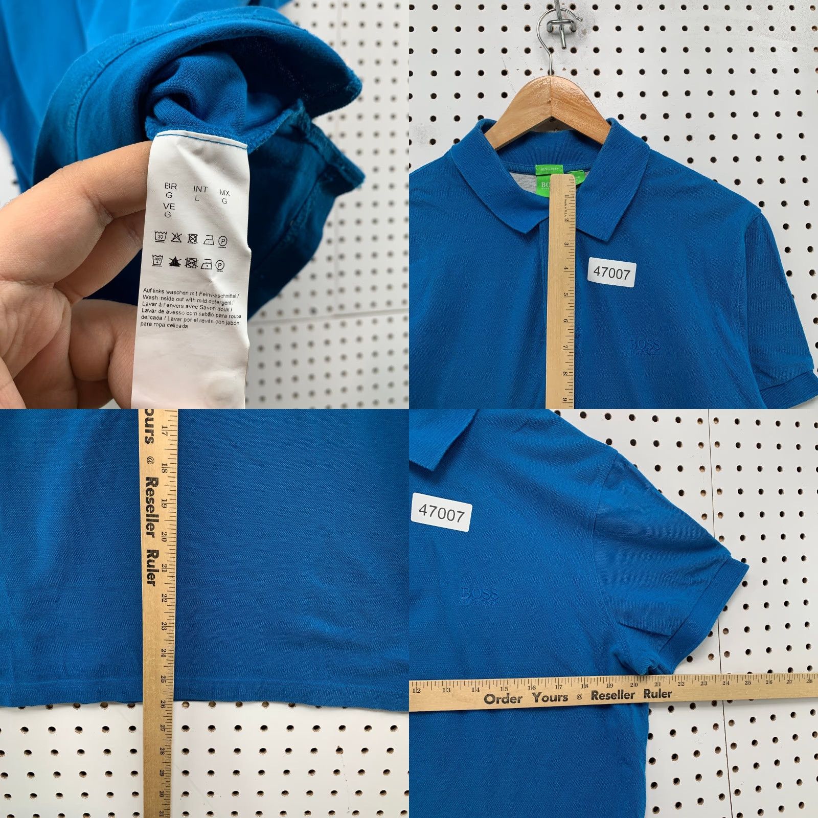 Hugo Boss Hugo BOSS Polo Shirt Mens Large Blue Regular Fit Preppy Work School Shirt MSN? Size US L / EU 52-54 / 3 - 8 Thumbnail