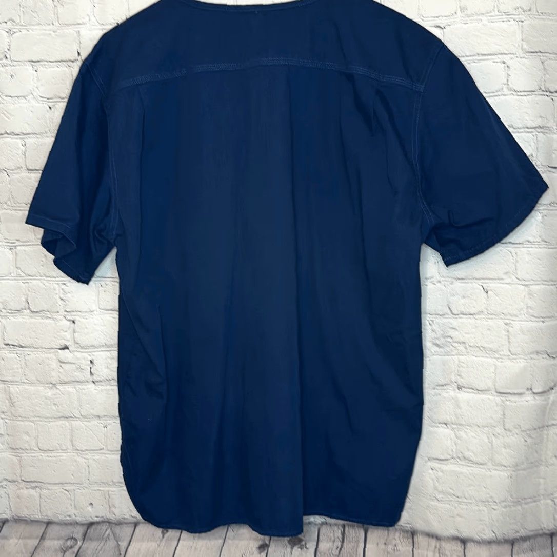 Carhartt Carhartt Ripstop Medical Scrub Short Sleeve Top Shirt L Men Blue Size US L / EU 52-54 / 3 - 4 Thumbnail