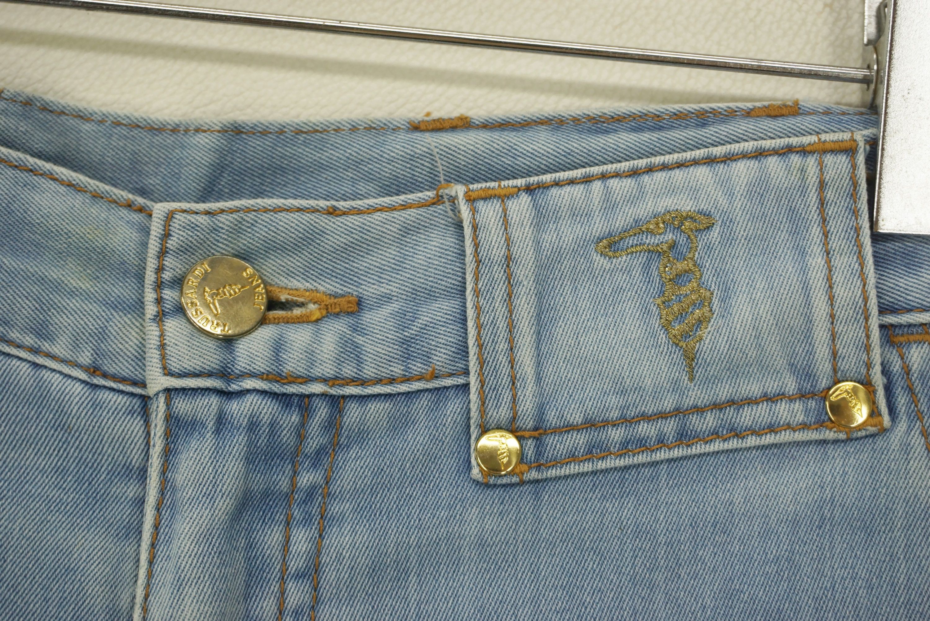 Trussardi Vintage Trussardi Jeans W29xL33 High Waisted Dirty Denim Size US 29 - 4 Thumbnail