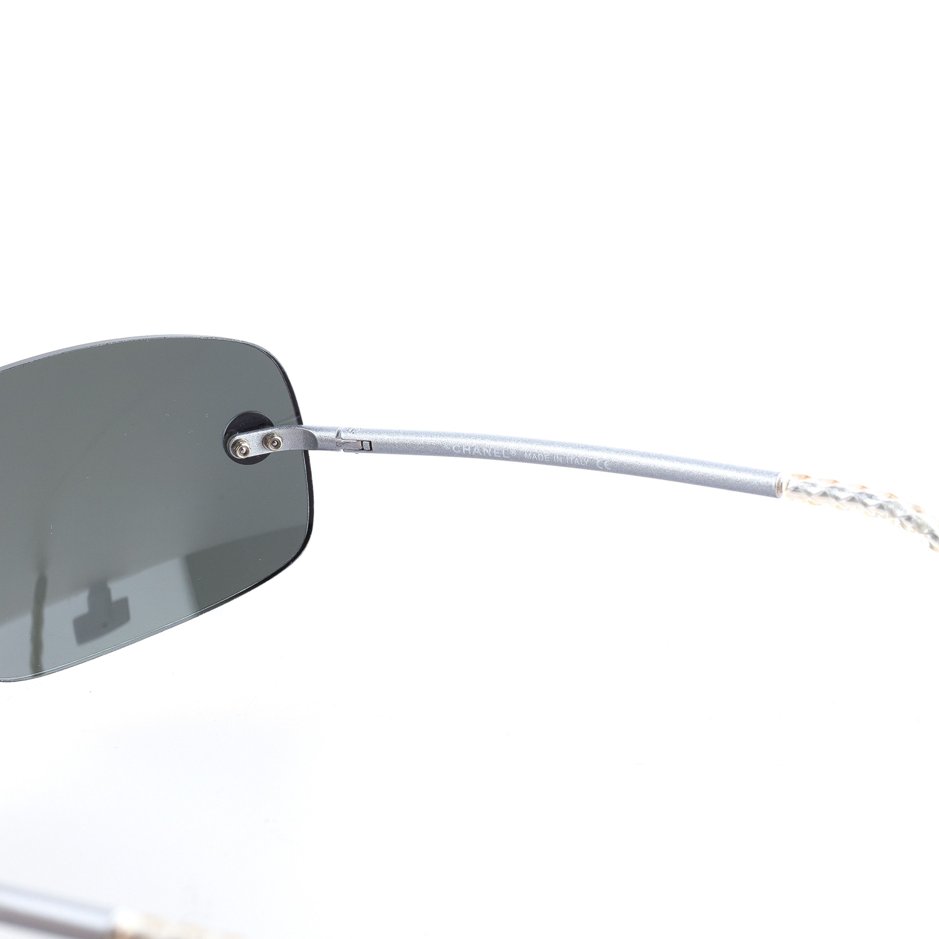 Chanel Chanel 4035 Dark Grey Rimless Vintage Sunglasses Size ONE SIZE - 6 Thumbnail