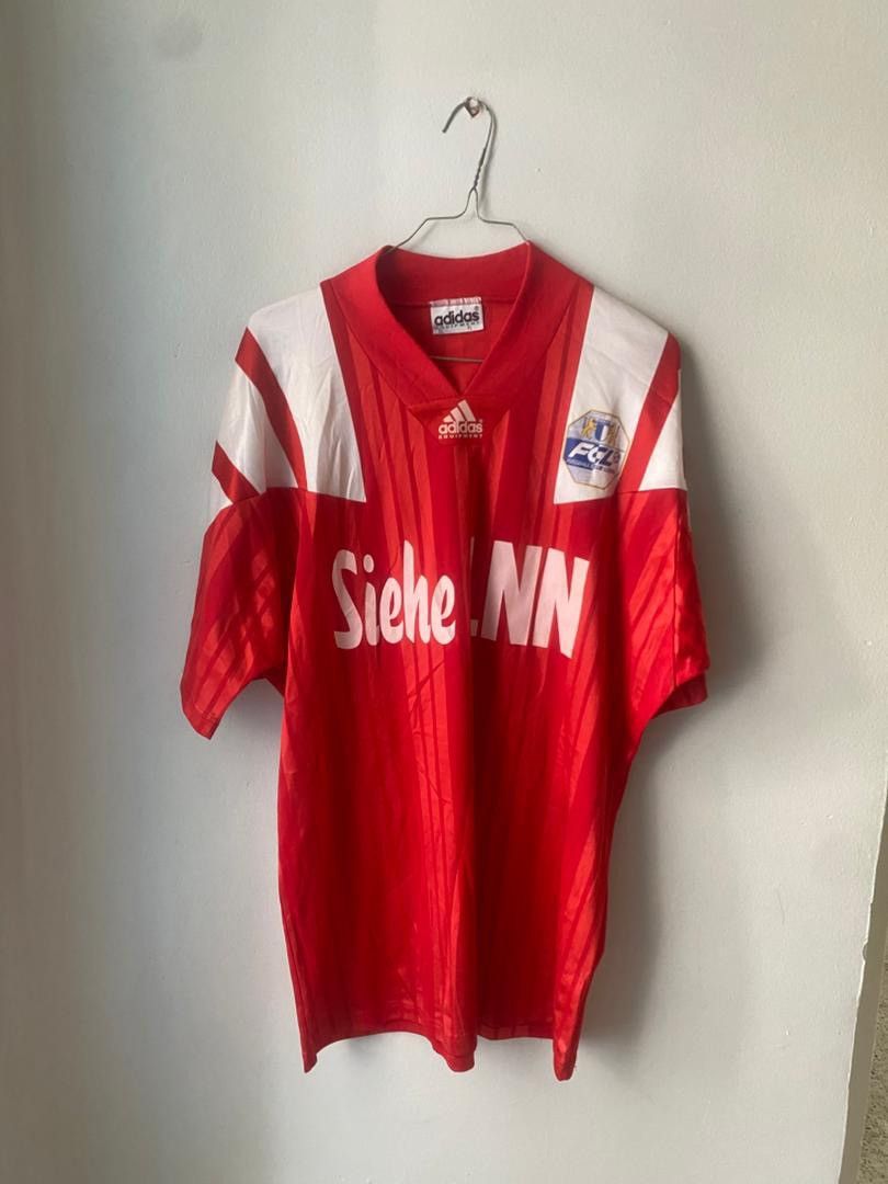 Adidas Vintage 90s Adidas FC Luzern issue player home 94/95 hype Size US L / EU 52-54 / 3 - 1 Thumbnail