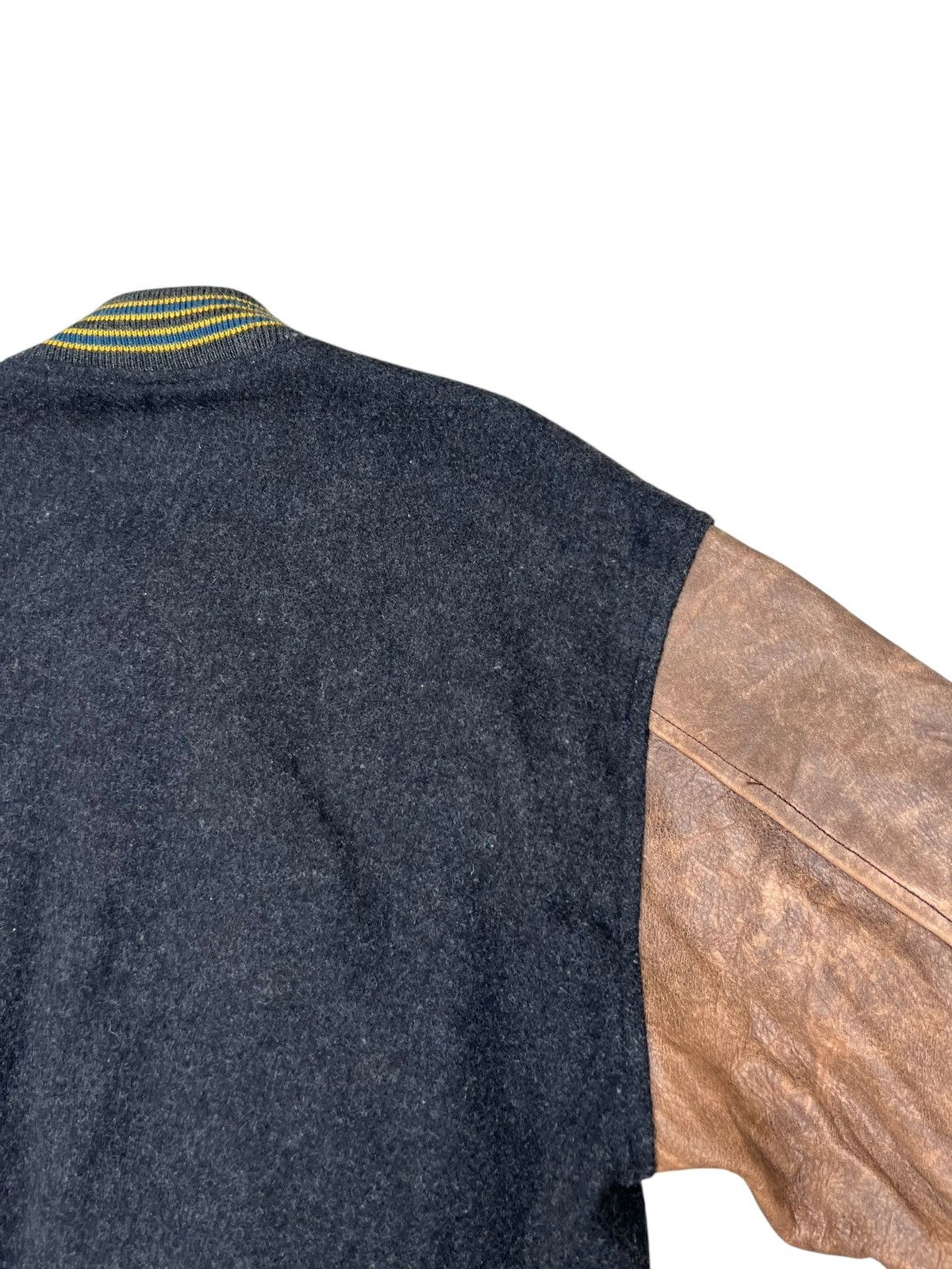 O'Neill Vintage 90s O’Neill Sun Shower Wool Leather Varsity Jacket Size US L / EU 52-54 / 3 - 22 Thumbnail