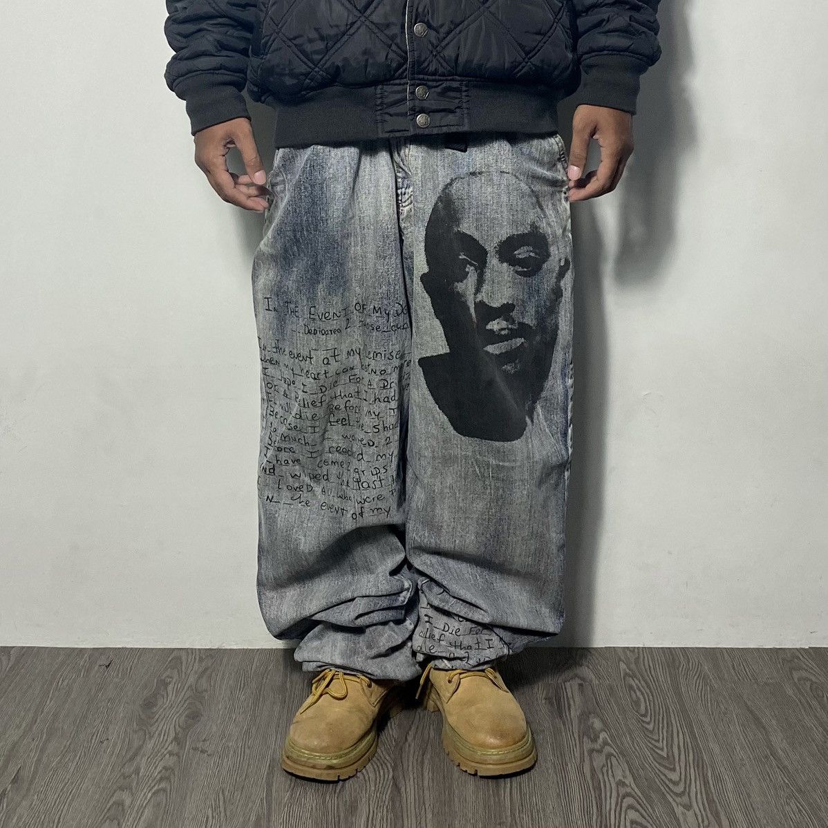 Makaveli Vintage Y2K Makaveli 2Pac Shakur Baggy Pants Size US 34 / EU 50 - 1 Thumbnail
