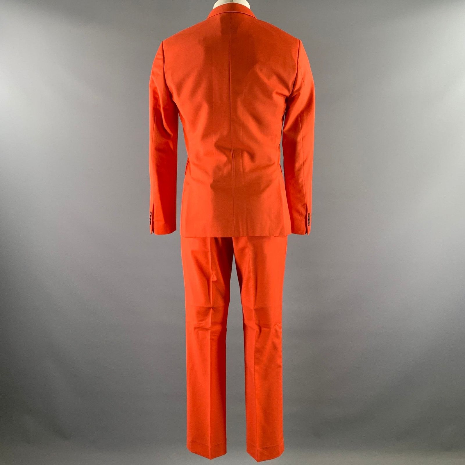 Paul Smith PAUL SMITH Size 38 Orange Wool Blend Notch Lapel Suit Size 38R - 3 Thumbnail
