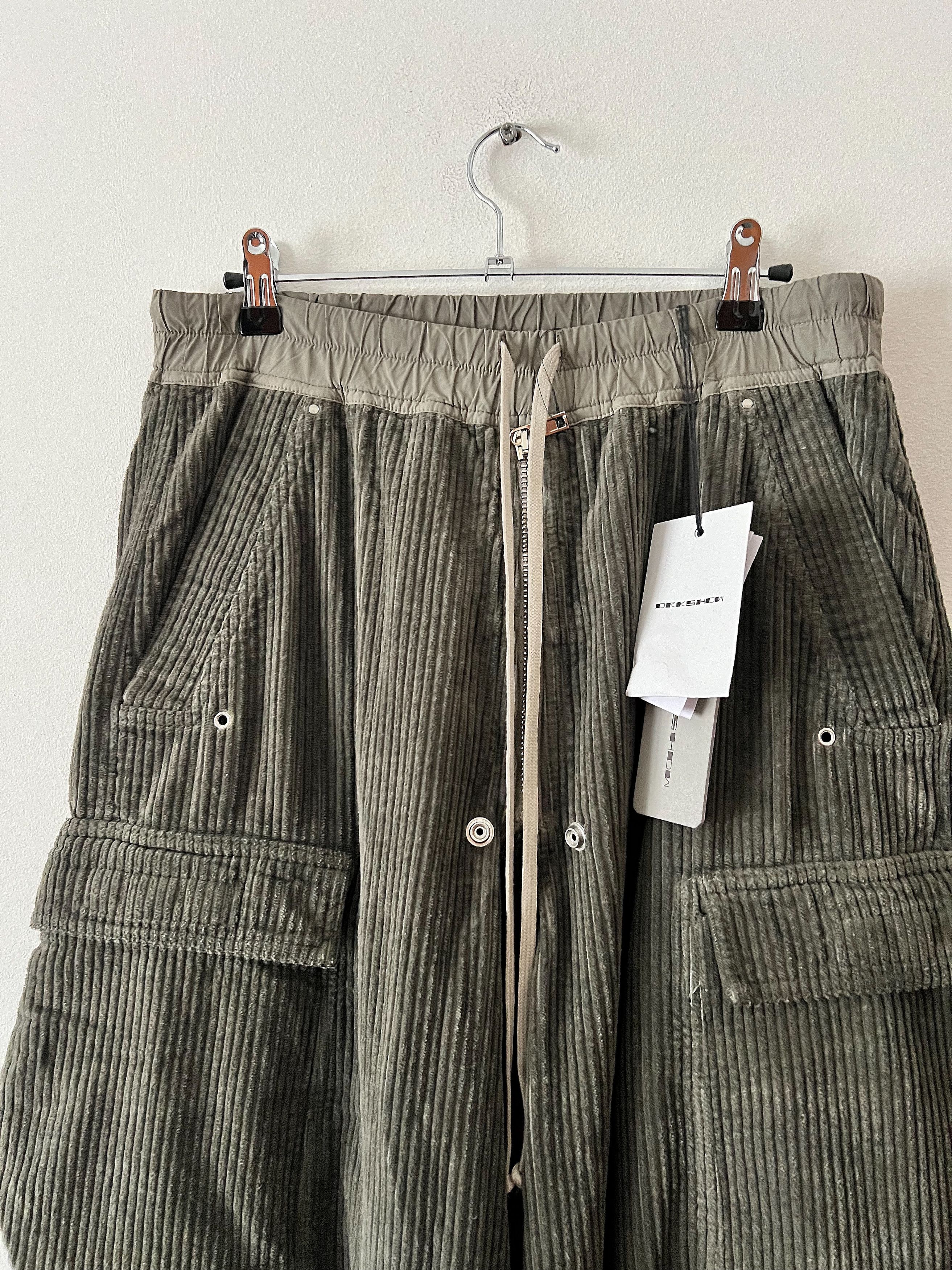 Rick Owens Drkshdw BNWT Double Jumbo Cargo Belas Corduroy Size US 30 / EU 46 - 7 Thumbnail