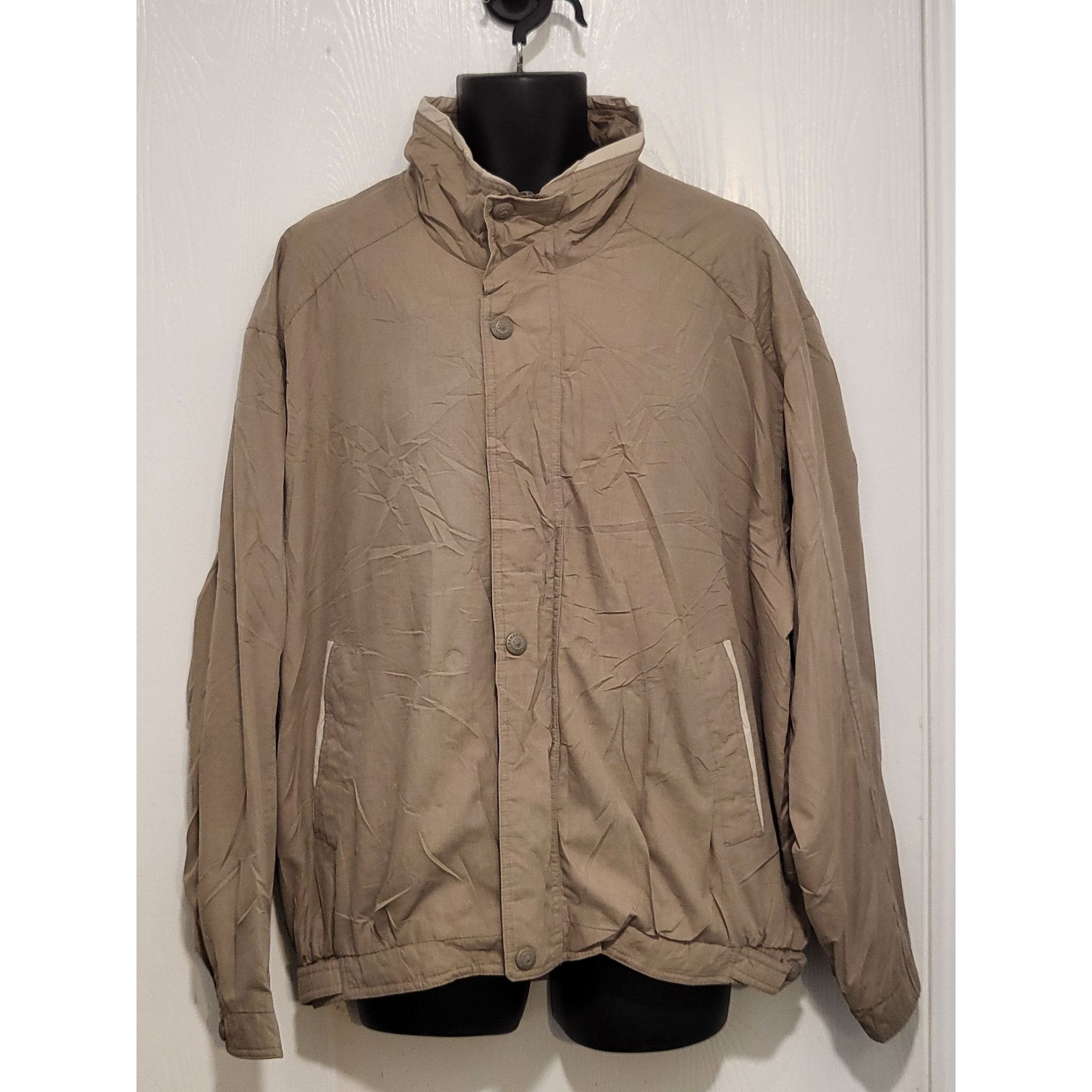 Members Only Members Only Tan Zip Up Men’s Jacket Adult Sz L Vintage Beig Size US L / EU 52-54 / 3 - 1 Thumbnail