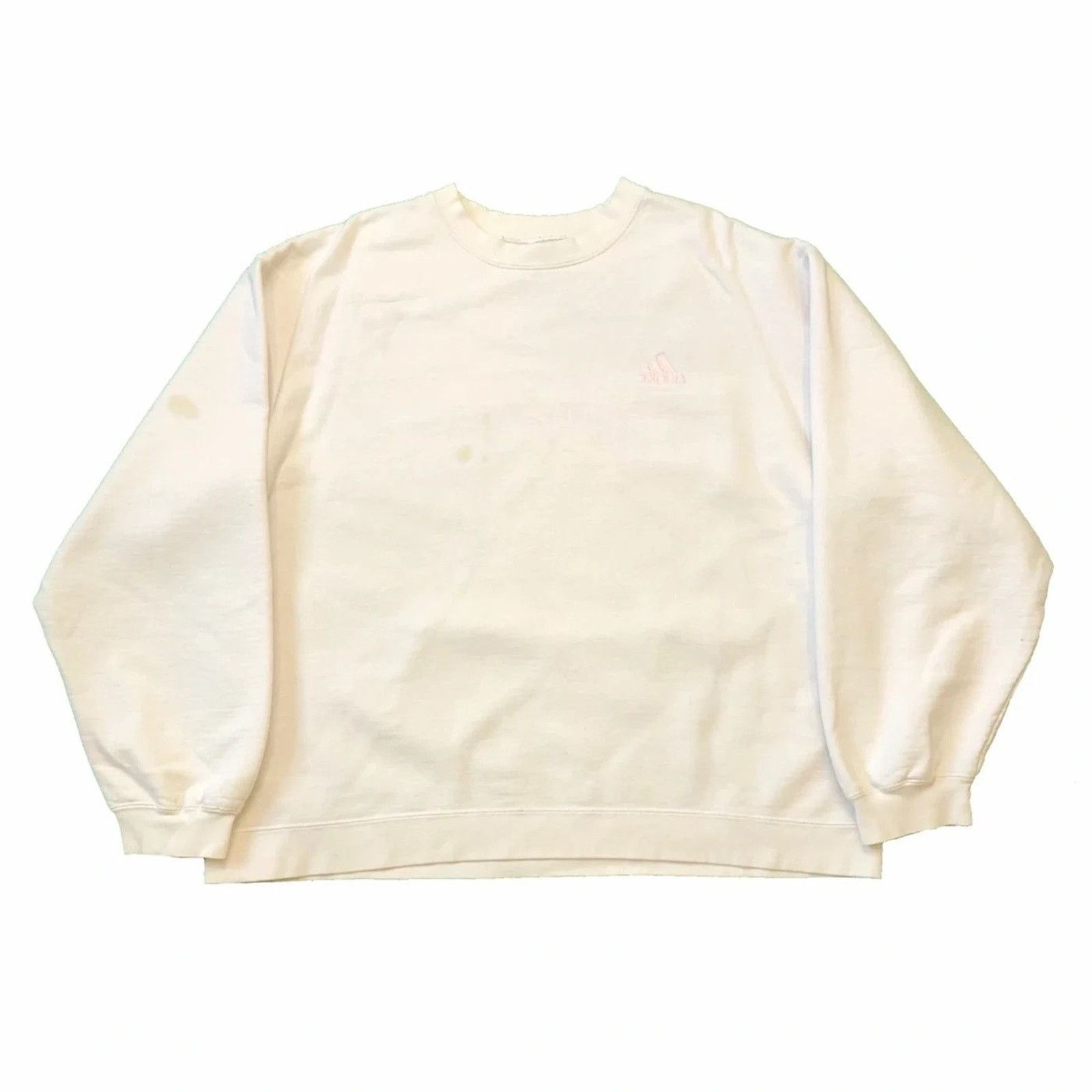 Adidas × Vintage Vintage 90s Adidas Essentials Sweatshirt Spellout Crew Size L / US 10 / IT 46 - 1 Thumbnail