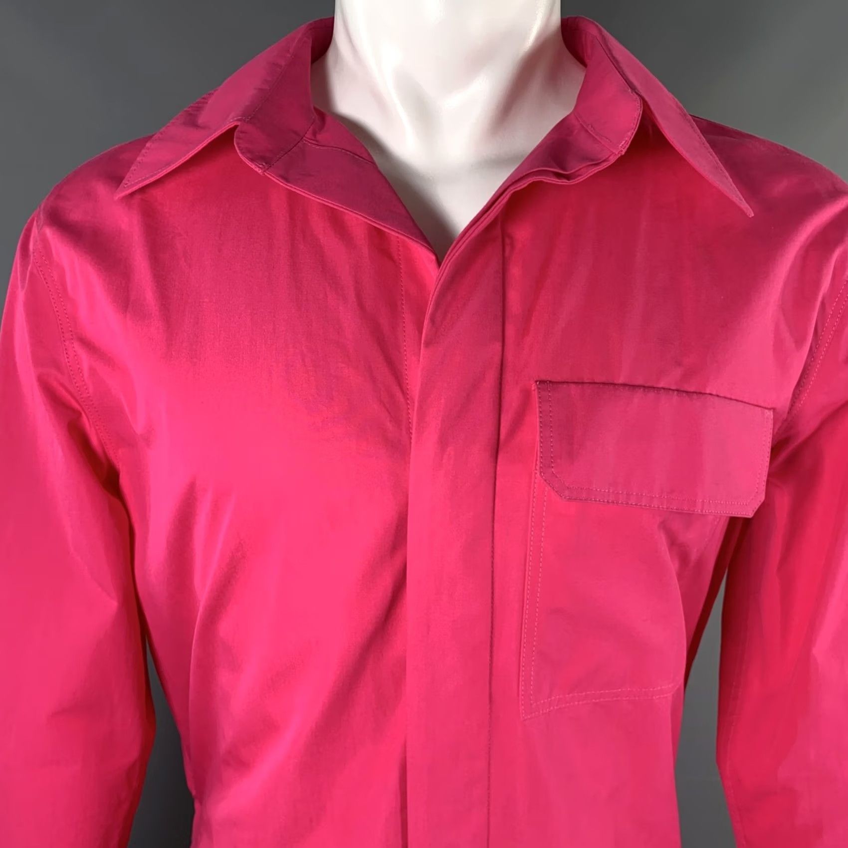 Valentino VALENTINO Pink Cotton Hidden Placket Jumpsuit SIZE S Men Adult 33 Inseam Vintage? Size 36R - 7 Thumbnail