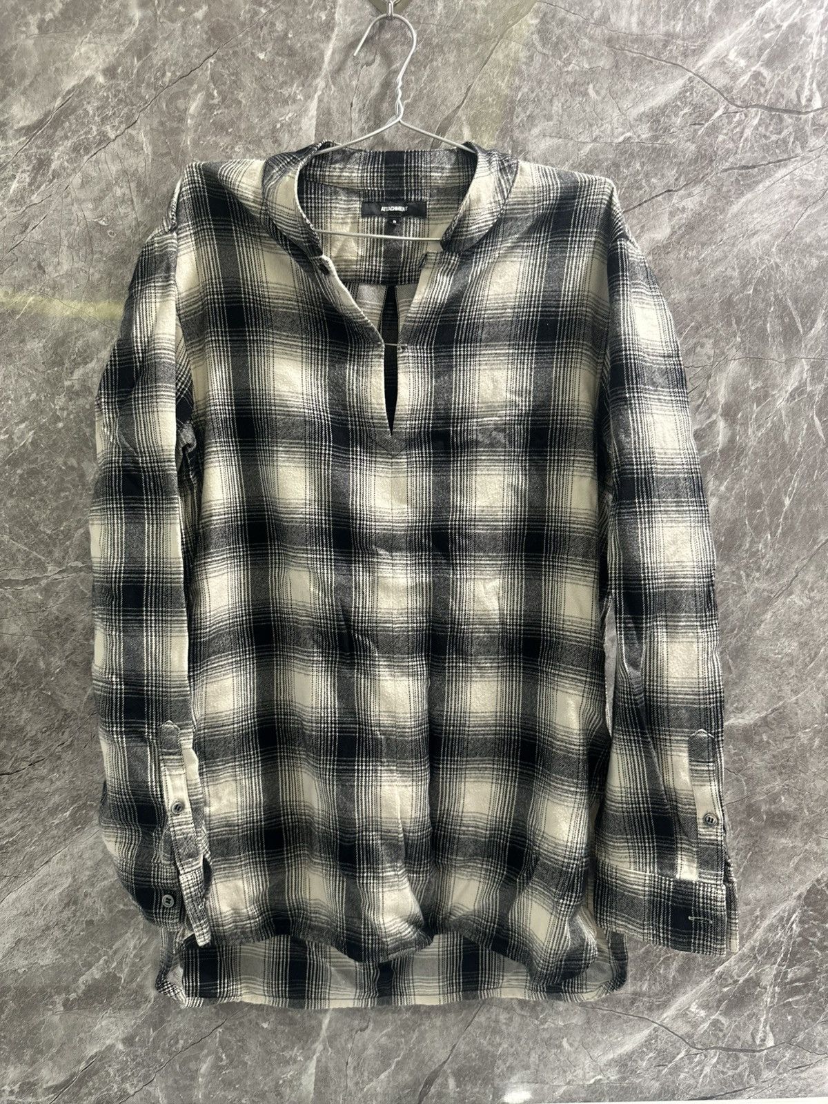 Attachment Kazuyuki Kumagai Attachment Open Collar Check Shirt Size US M / EU 48-50 / 2 - 1 Thumbnail