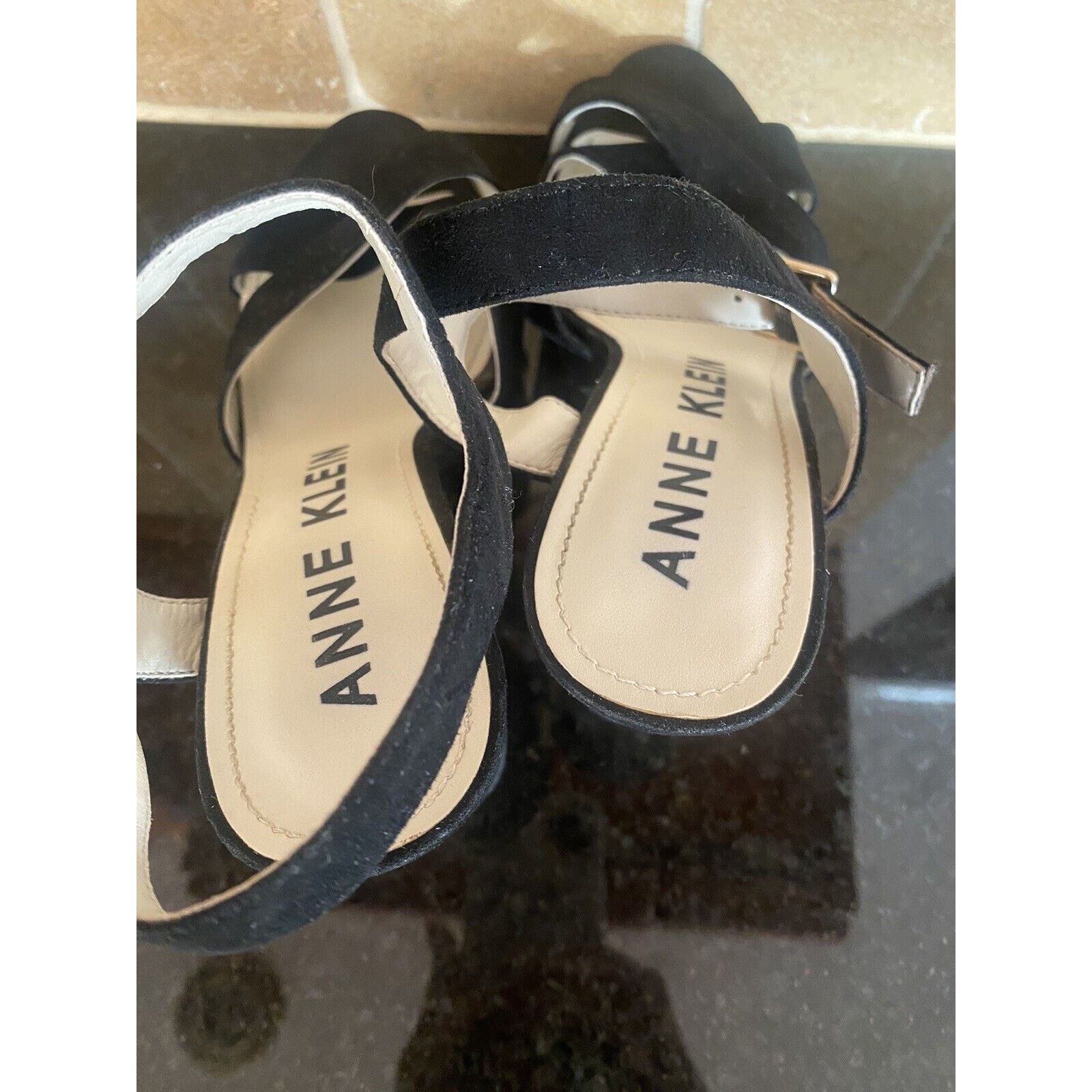 Anne Klein Anne Klein Block Heel Blk 7.5 Sandals 323703118 Size US 7.5 / IT 37.5 - 4 Thumbnail
