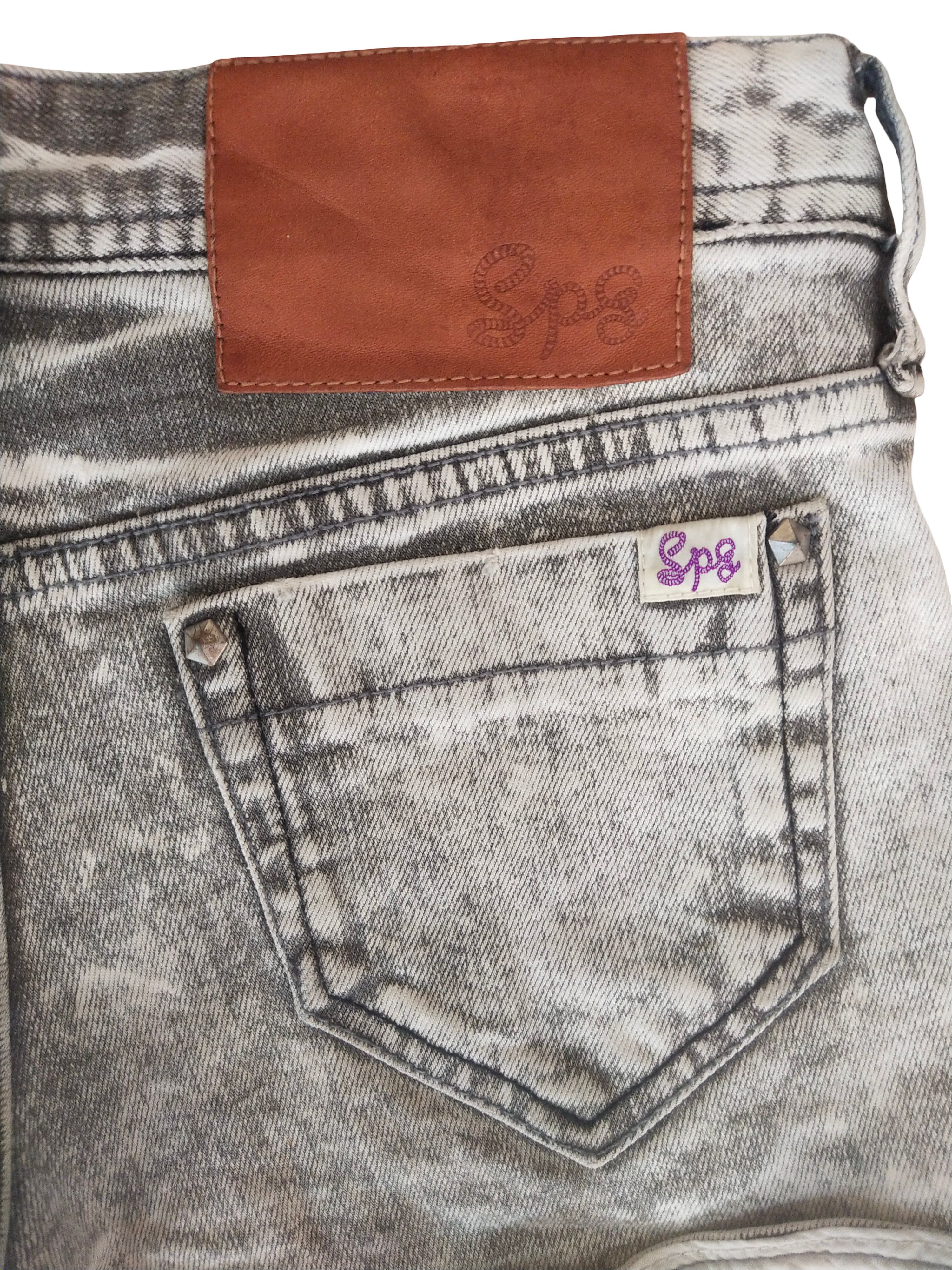 Hysteric Glamour 2000s Spiral Girl Acid Wash Graffiti Grunge Denim Shorts Y2K Size 29" - 6 Thumbnail