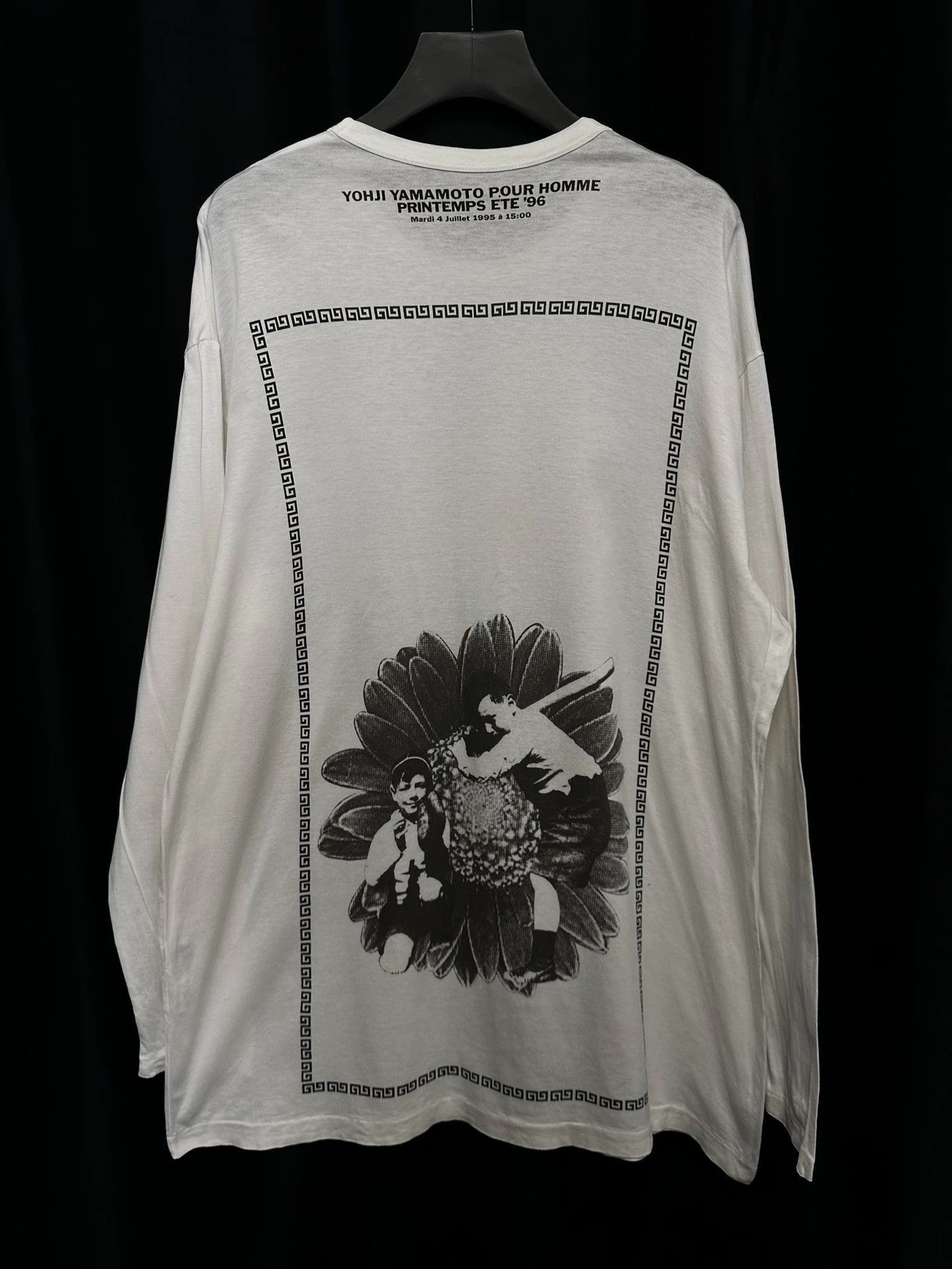 Yohji Yamamoto White Long-Sleeve Graphic Print Shirt Size US M / EU 48-50 / 2 - 1 Thumbnail