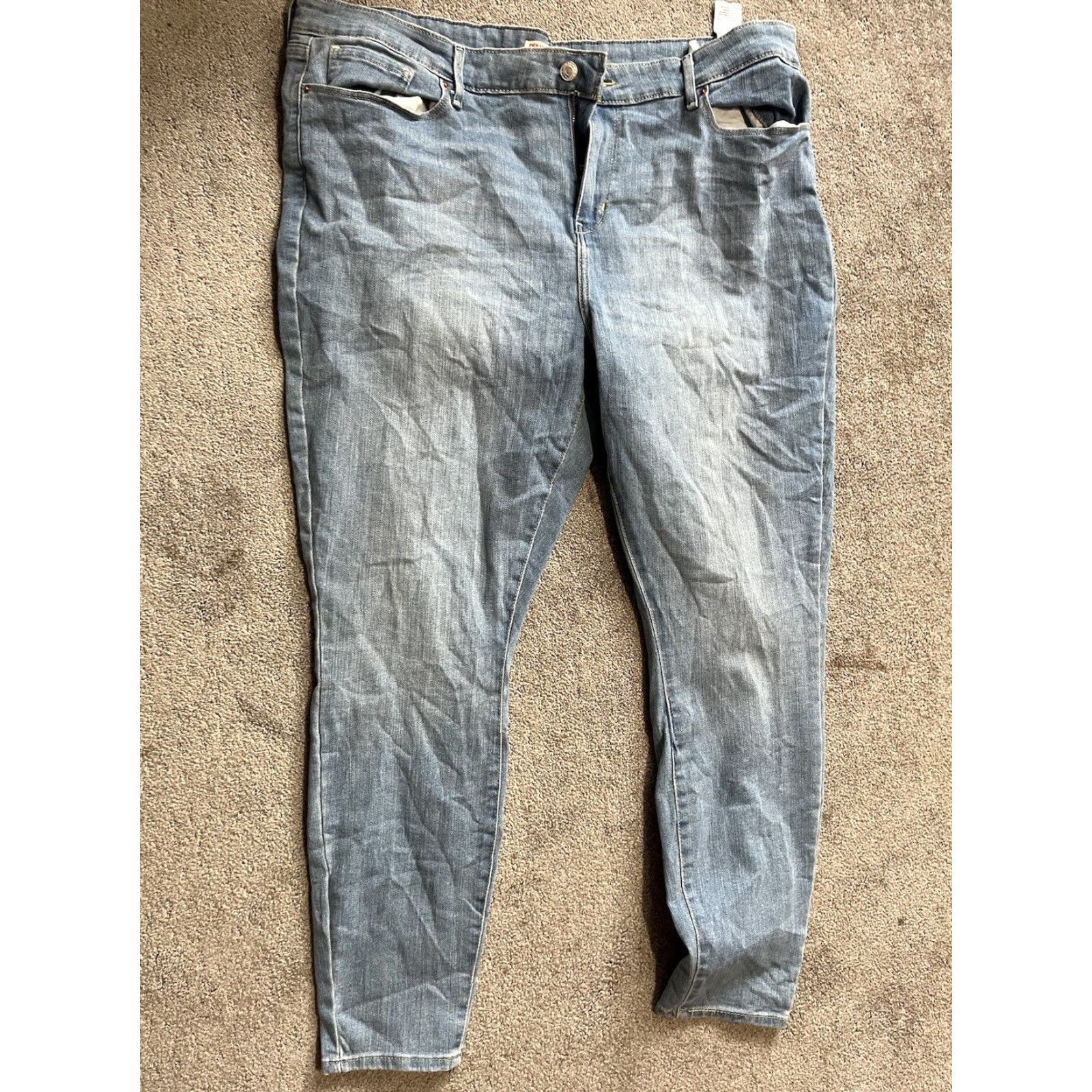 Vintage Women's Levi Strauss Signature Mid-Rise Skinny Jeans 20M 35x30 Size 42" / US 20 - 3 Thumbnail
