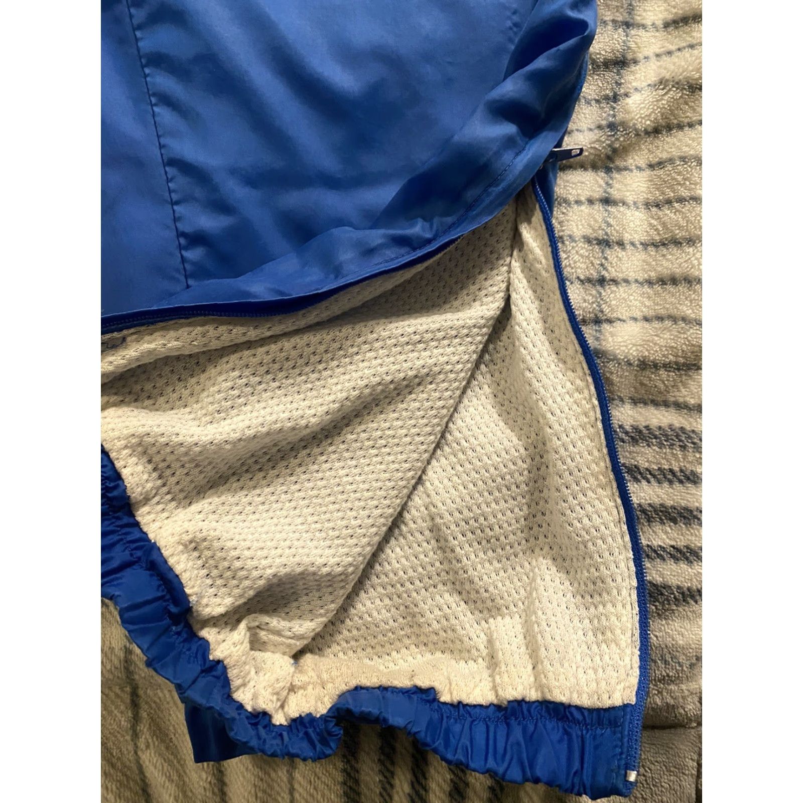 Nike VINTAGE Nike Windbreaker Jogger Pants Blue Lined Zip Legs Large Men 80s Activewear Size US 33 - 3 Thumbnail