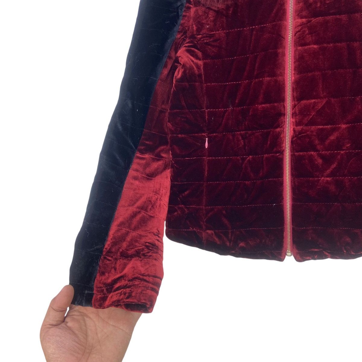 Japanese Brand Japanese Brand Manfeiqi Red Velvet Fox Fur Quilted Jacket Size S / US 4 / IT 40 - 8 Thumbnail