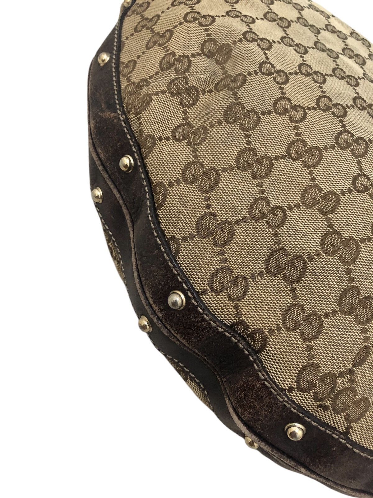 Gucci Gucci Monogram Biba Hobo Dark Brown Shoulder Bag Size ONE SIZE - 22 Thumbnail
