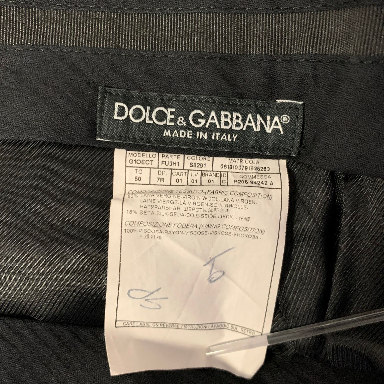 Dolce & Gabbana DOLCE & GABBANA Size 40 Grey Wool Silk Peak Lapel Tuxedo Size 40R - 12 Thumbnail