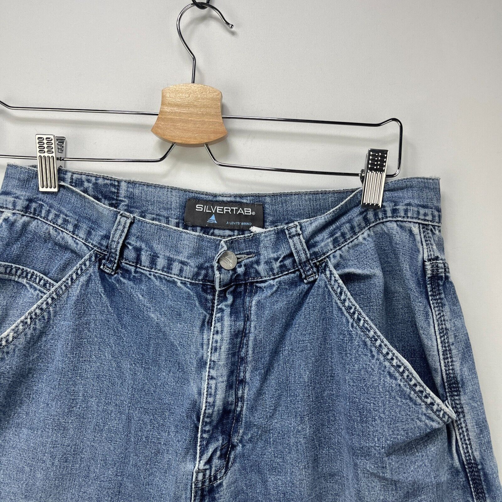 Levi's × Vintage Vintage Y2K Levis Silver Tab Baggy Carpenter Pants 31 Skater Size US 31 - 11 Thumbnail