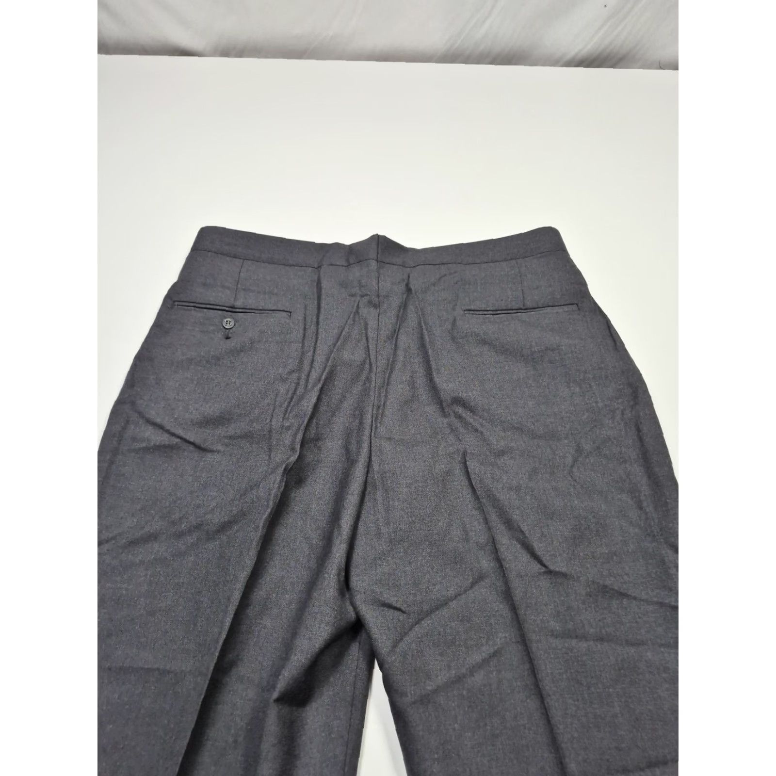 Vintage VTG Sansabelt Dress Pants Mens 38x36 Gray Wool Pleated Straight Unhemmed NWOT Size US 38 / EU 54 - 6 Thumbnail