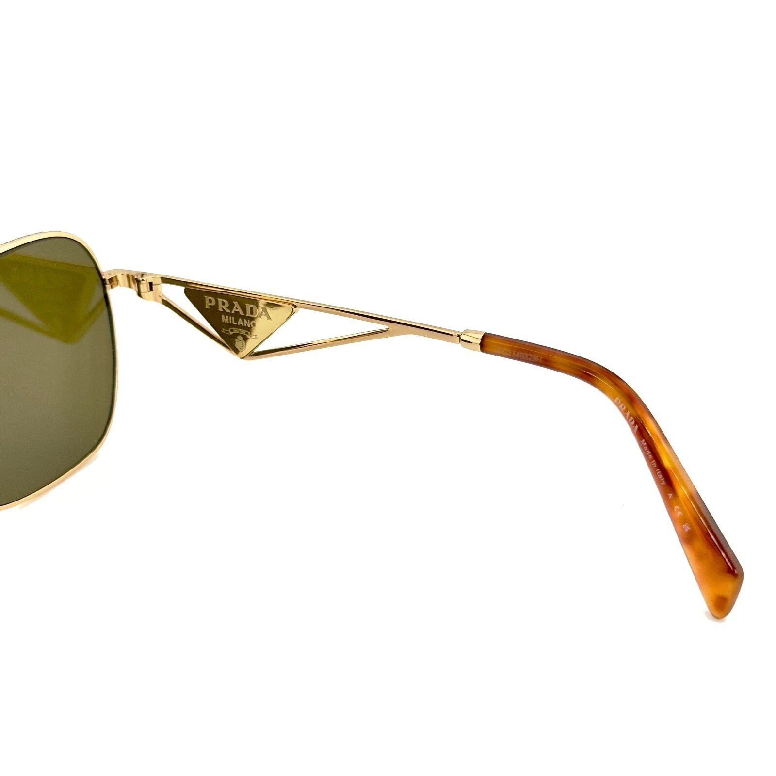 Prada PRADA A50 TAMPO Gold Brown Classic Triangle Logo PRA50S Size ONE SIZE - 7 Thumbnail