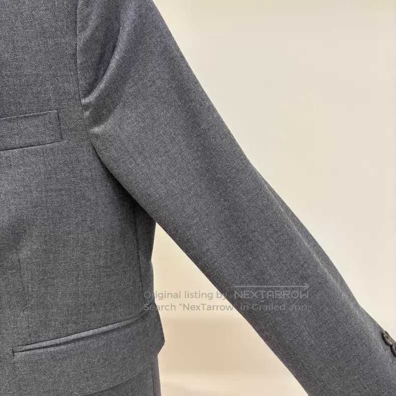 Thom Browne Thom Browne Blazer - Dark Gray + Dark Blue Color Blocked Size XS / US 0-2 / IT 36-38 - 6 Thumbnail
