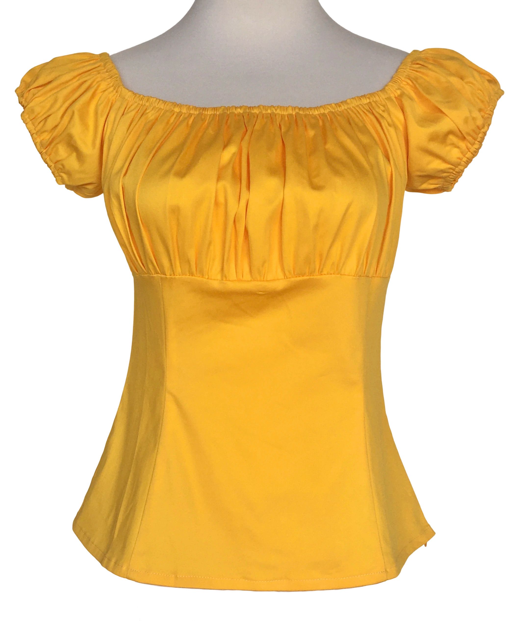 Other Women tops off shoulder slim fit yellow blouse Size S / US 4 / IT 40 - 1 Thumbnail