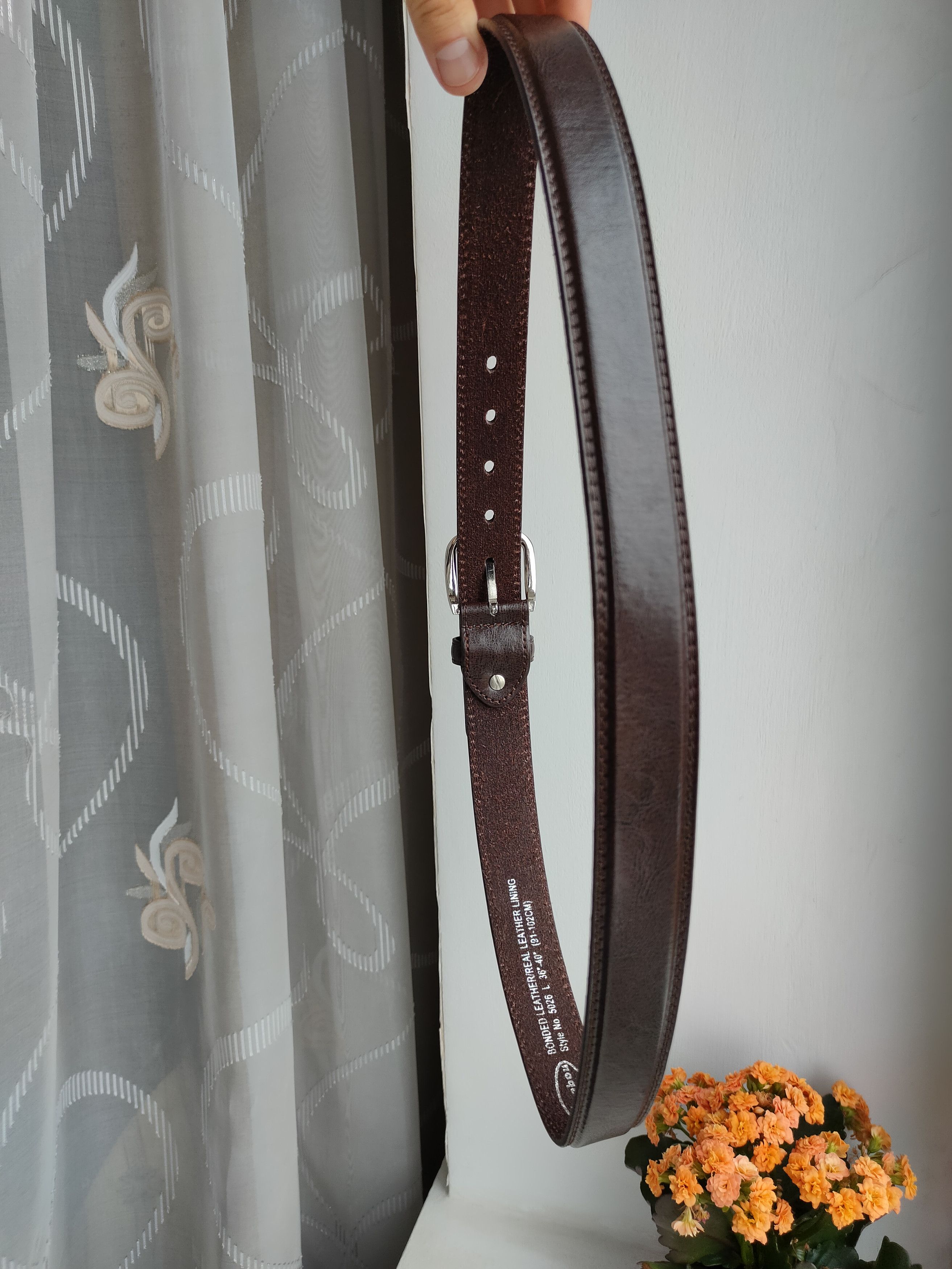 Genuine Leather Carabou Avantgarde Leather Belt Bonded Leather Belts Size ONE SIZE - 5 Thumbnail