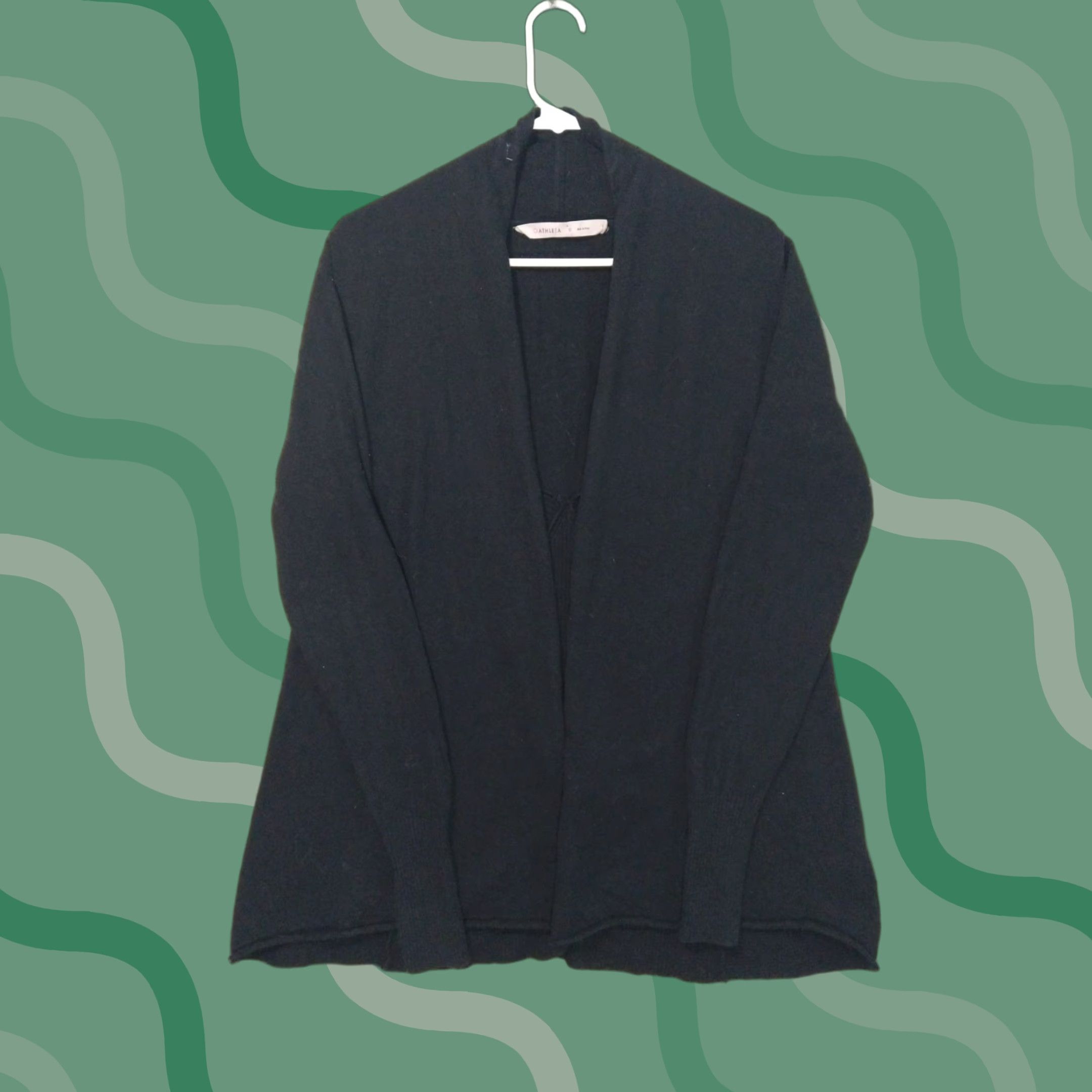 Athleta Athleta Cardigan Sweater Womens Medium Black Open Front Cashmere Blend Atma Lightweight Knit Casual Womens Regular Size M / US 6-8 / IT 42-44 - 1 Thumbnail