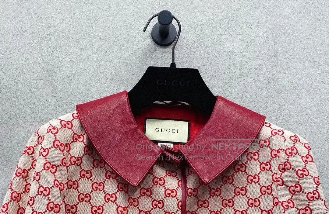 Gucci Gucci Red Leather Collar Coat. Size M / US 6-8 / IT 42-44 - 4 Thumbnail