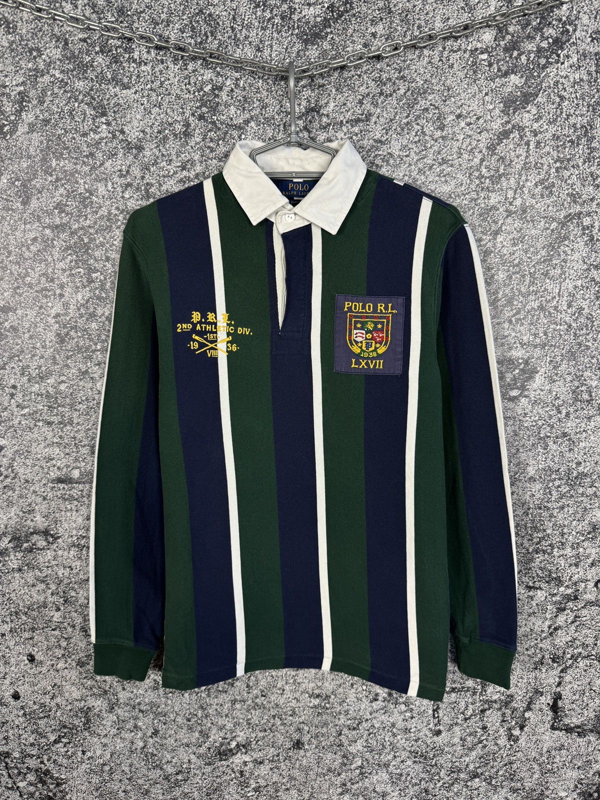 Polo Ralph Lauren Polo Long Sleeve Striped Rugby Shirt Sz S