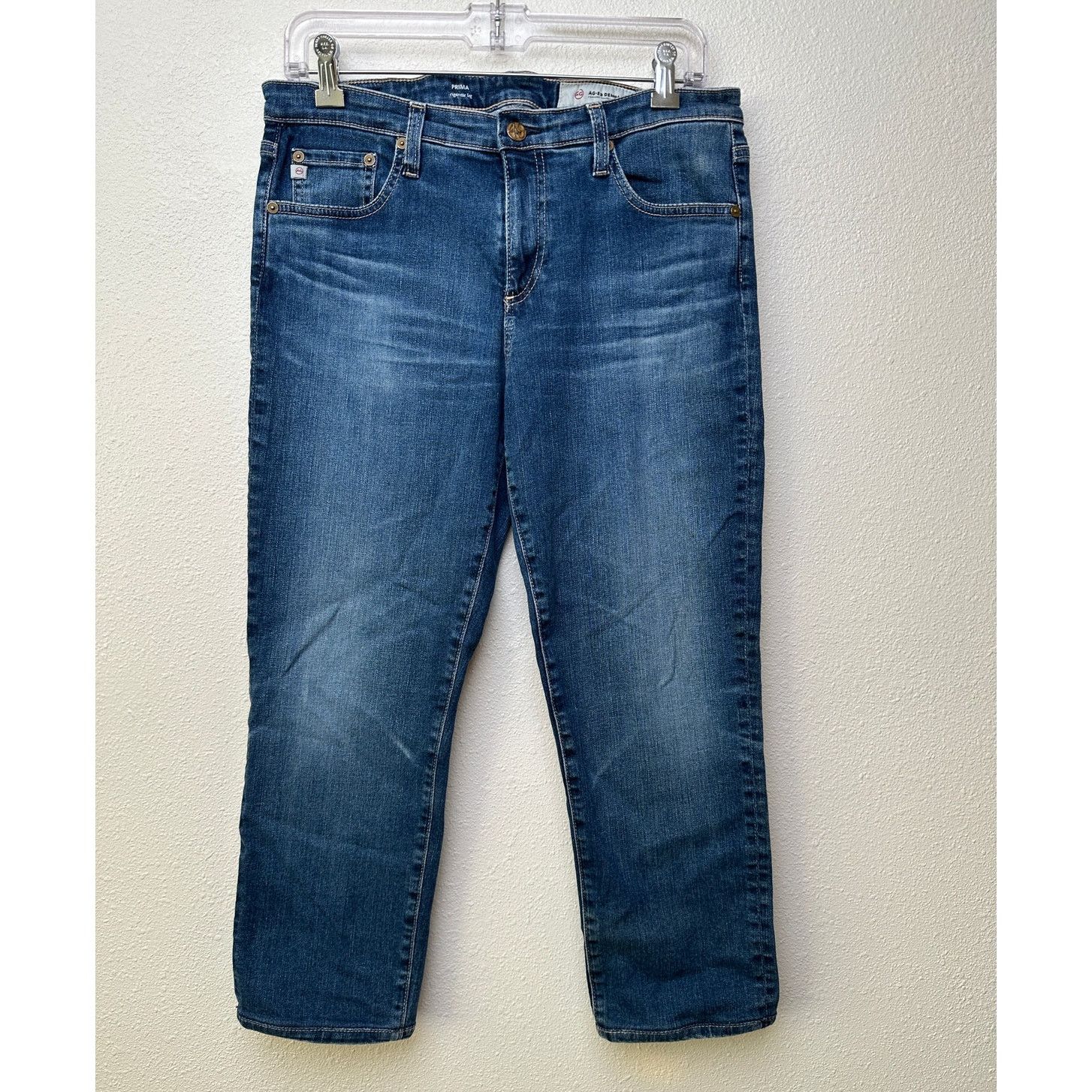 AG Adriano Goldschmied AG Adriano Goldschmied Prima Cigarette Leg Jean Med Wash 31R Size 31" - 2 Thumbnail