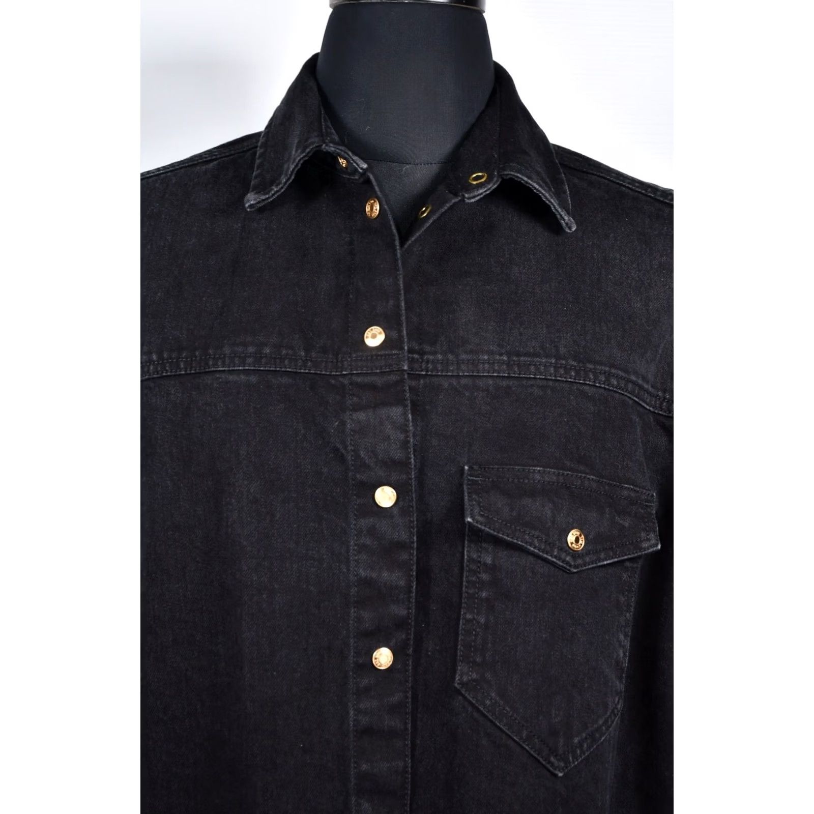 Tom Wood Tom Wood Shirt Jacket Denim Oversized Loose Fit Size S Womens Black Cotton Logo? Size S / US 4 / IT 40 - 4 Thumbnail