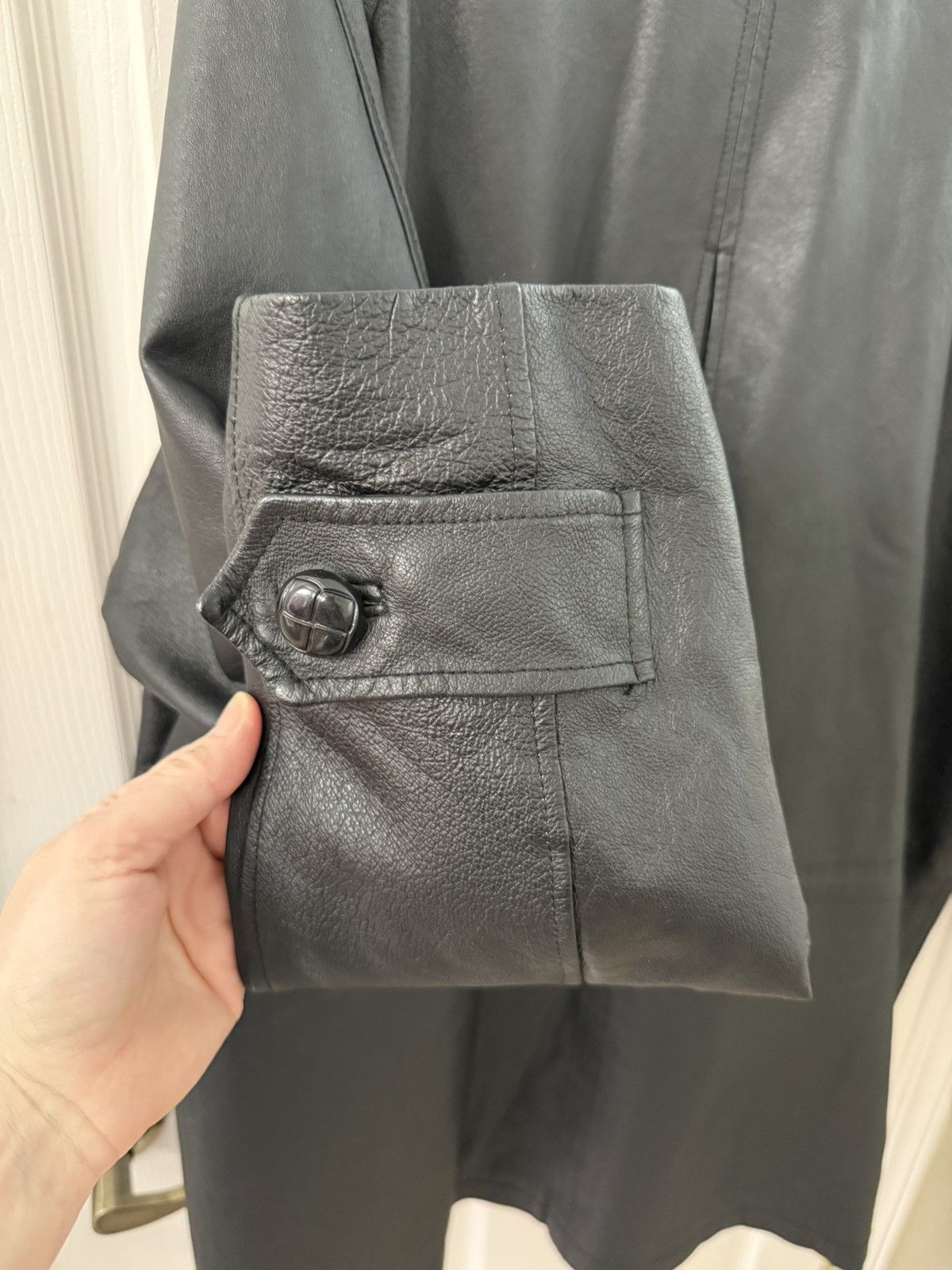 Other 1990s Phase Two Vintage Black Leather Coat Zip Out Liner Size US M / EU 48-50 / 2 - 12 Thumbnail