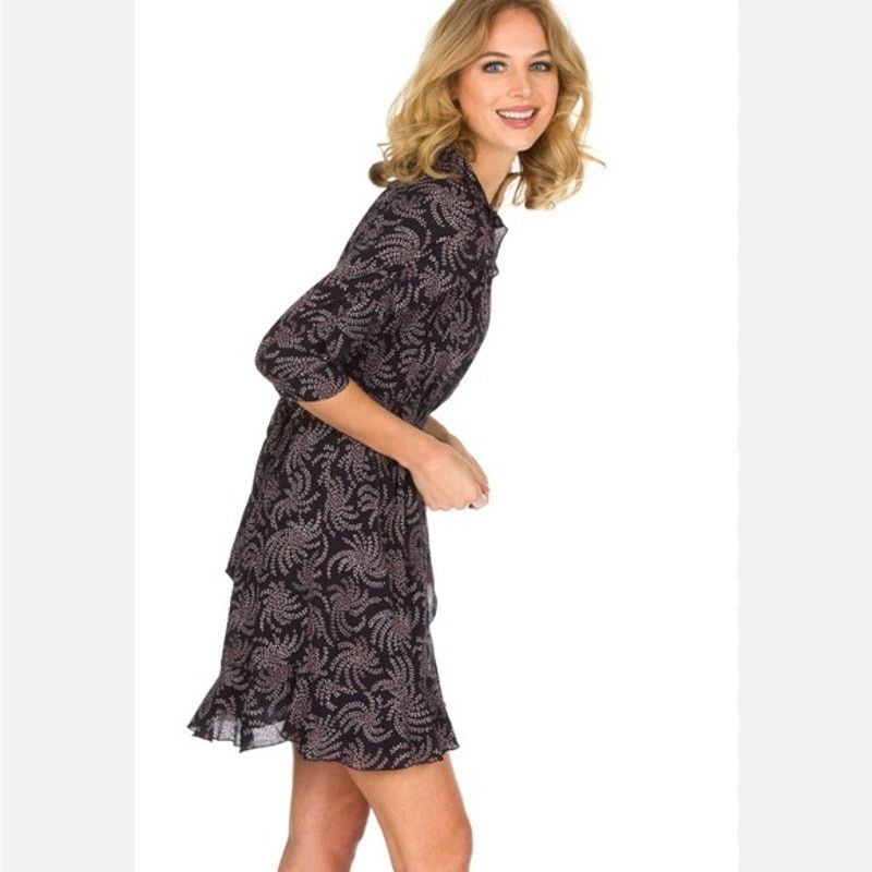 ba&sh Ba&sh Corazon Ruffle Wrap Mini Dress Floral Size XS Size XS / US 0-2 / IT 36-38 - 3 Thumbnail
