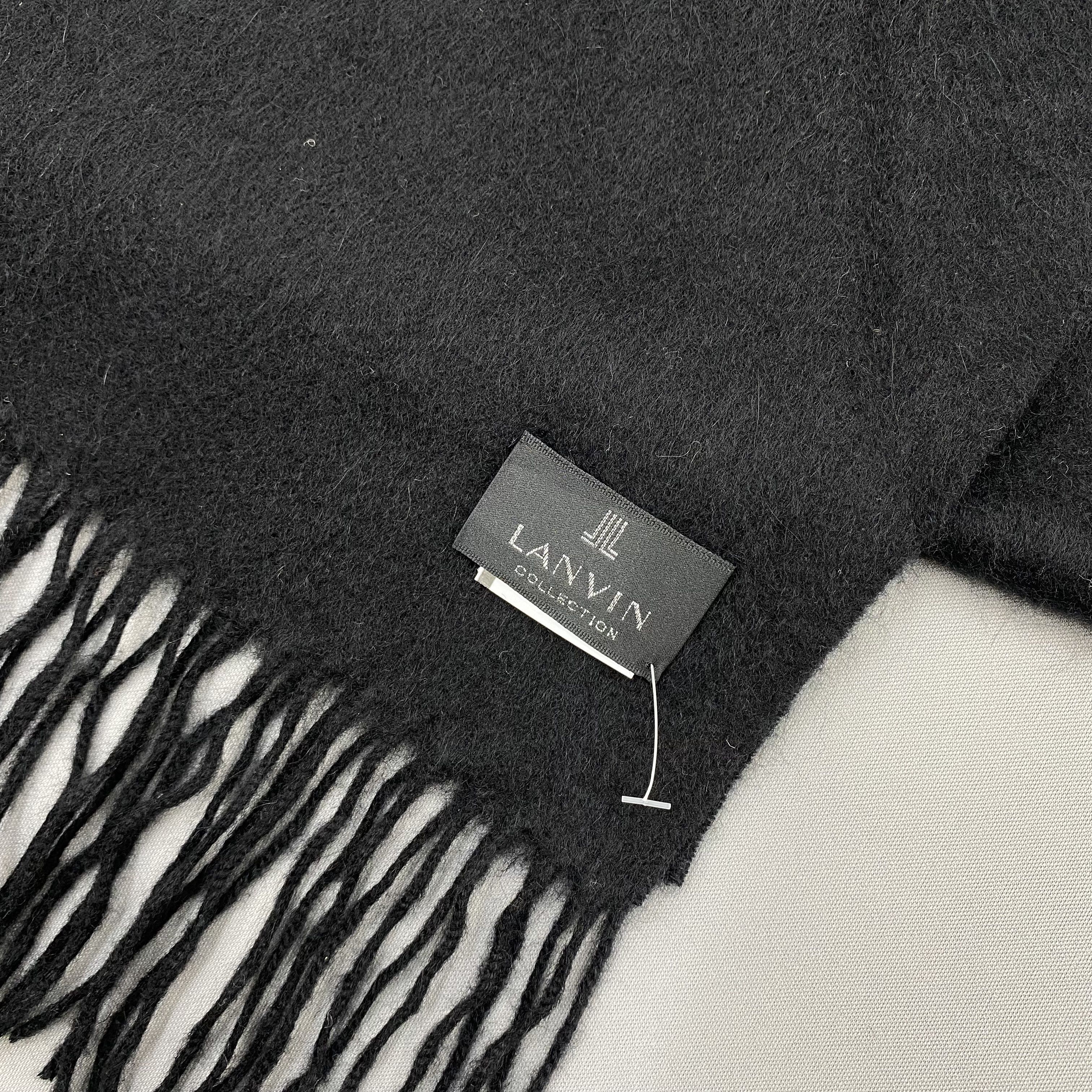 Japanese Brand Vintage Lanvin Scarf Muffler Wool Stole Wraps Scarves Size ONE SIZE - 5 Thumbnail