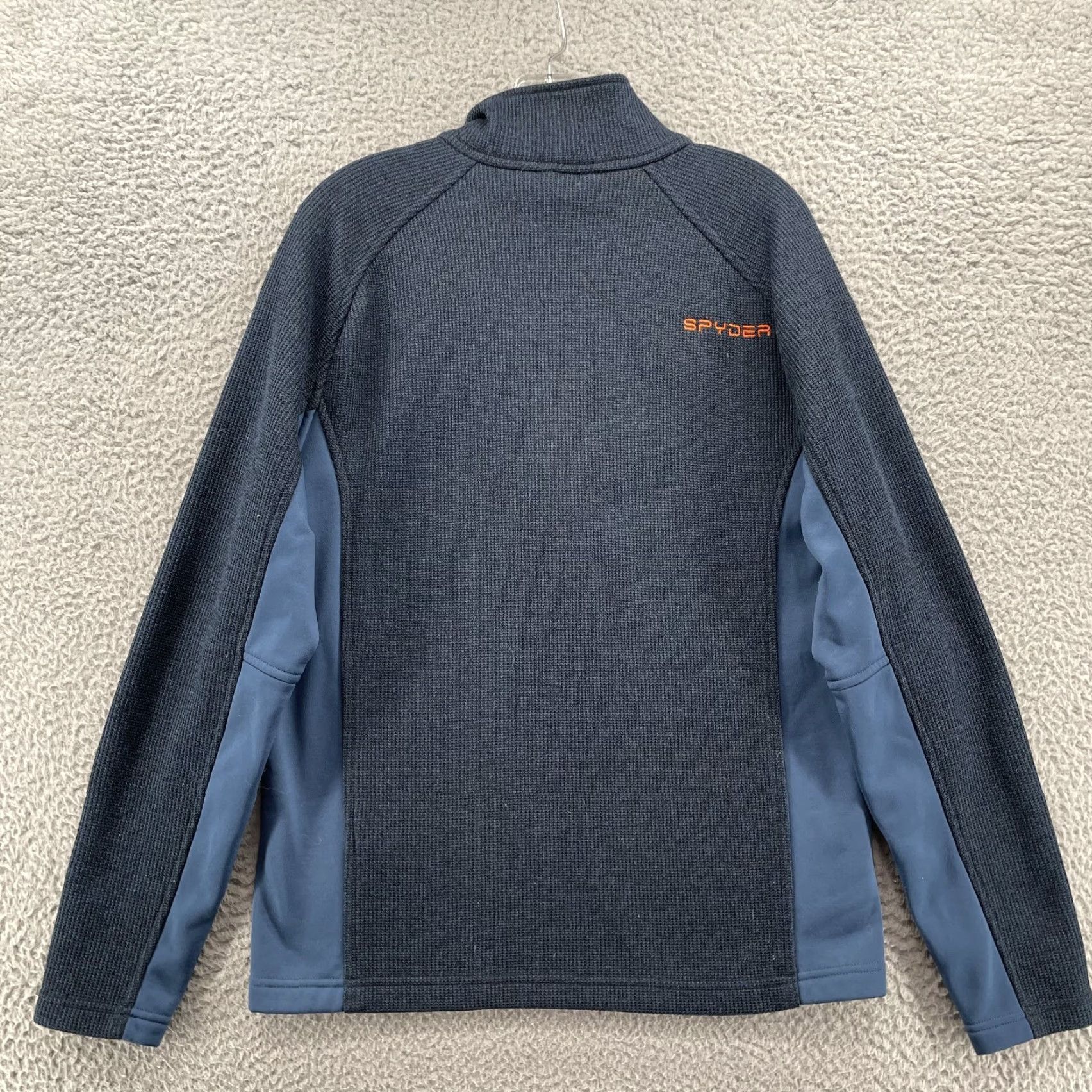 Spyder Spyder Sweater Men's M 1/4 Zip Heavy Knit Tech Performance Gorpcore Blue Solid Long Sleeve Mock Neck 90s Mens Size US M / EU 48-50 / 2 - 4 Thumbnail