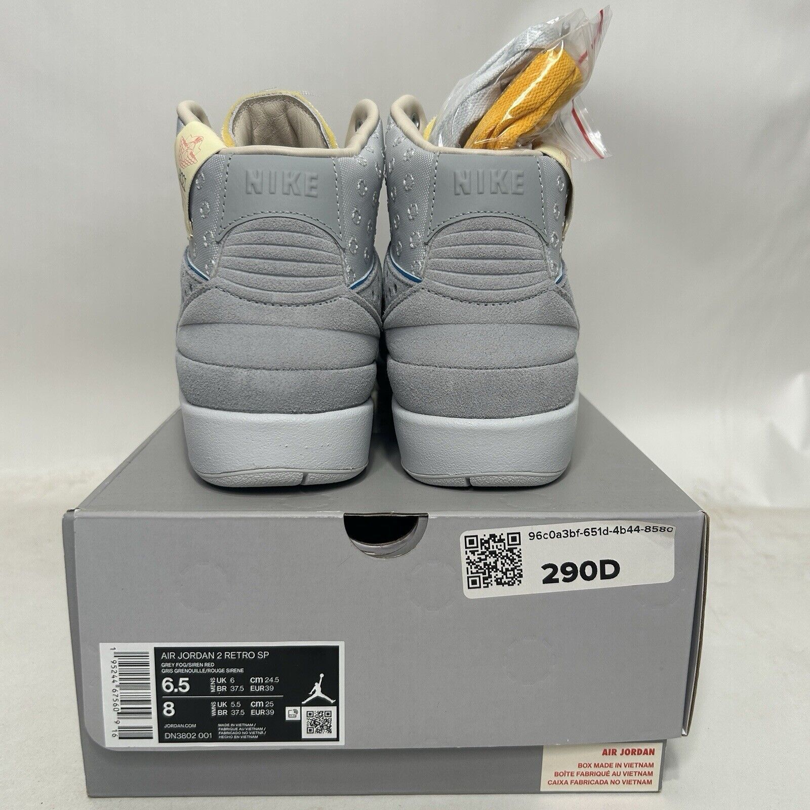 Jordan Brand Nike Air Jordan 2 SP x Union “Grey Fog” 2024 Size US 8 / IT 38 - 4 Thumbnail