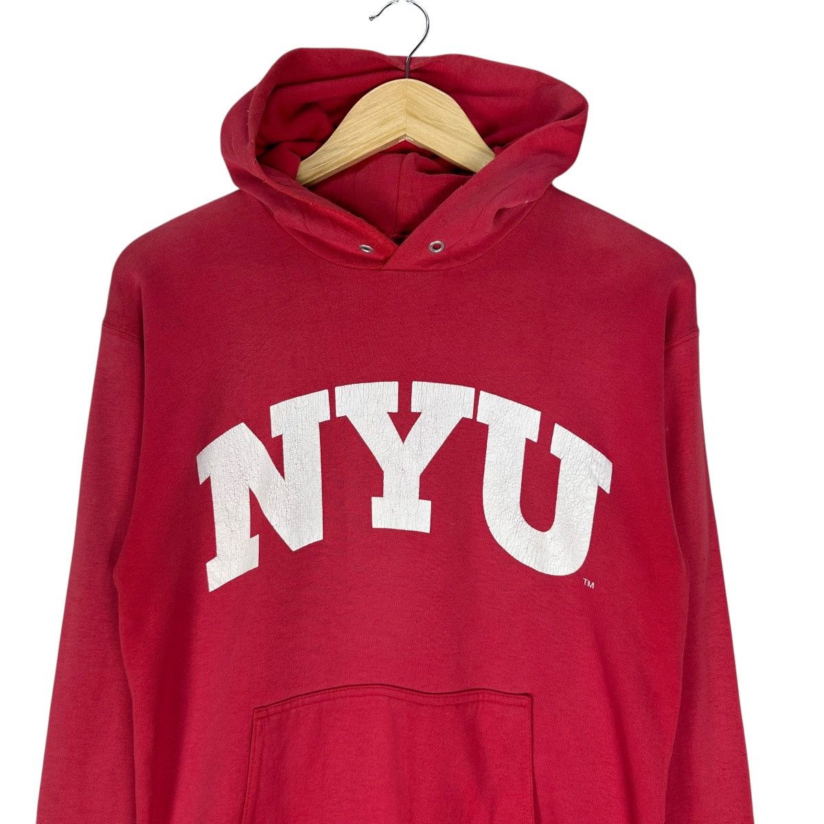 Vintage VINTAGE 90s NEW YORK UNIVERSITY HOODIE SWEATSHIRT Size US M / EU 48-50 / 2 - 2 Thumbnail