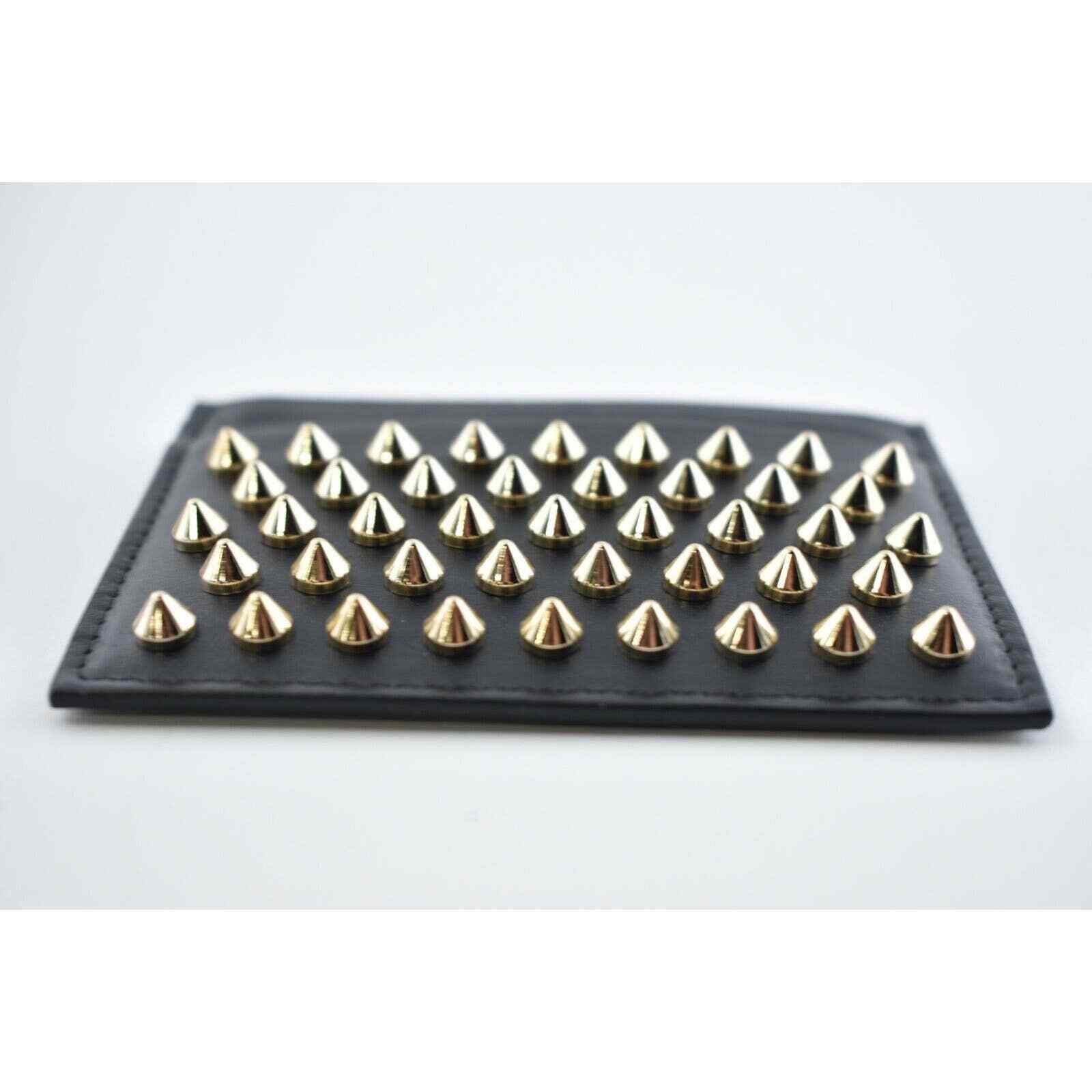 Christian Louboutin Christian Louboutin Gold Spike Credit Card Holder Wallet Size ONE SIZE - 5 Thumbnail