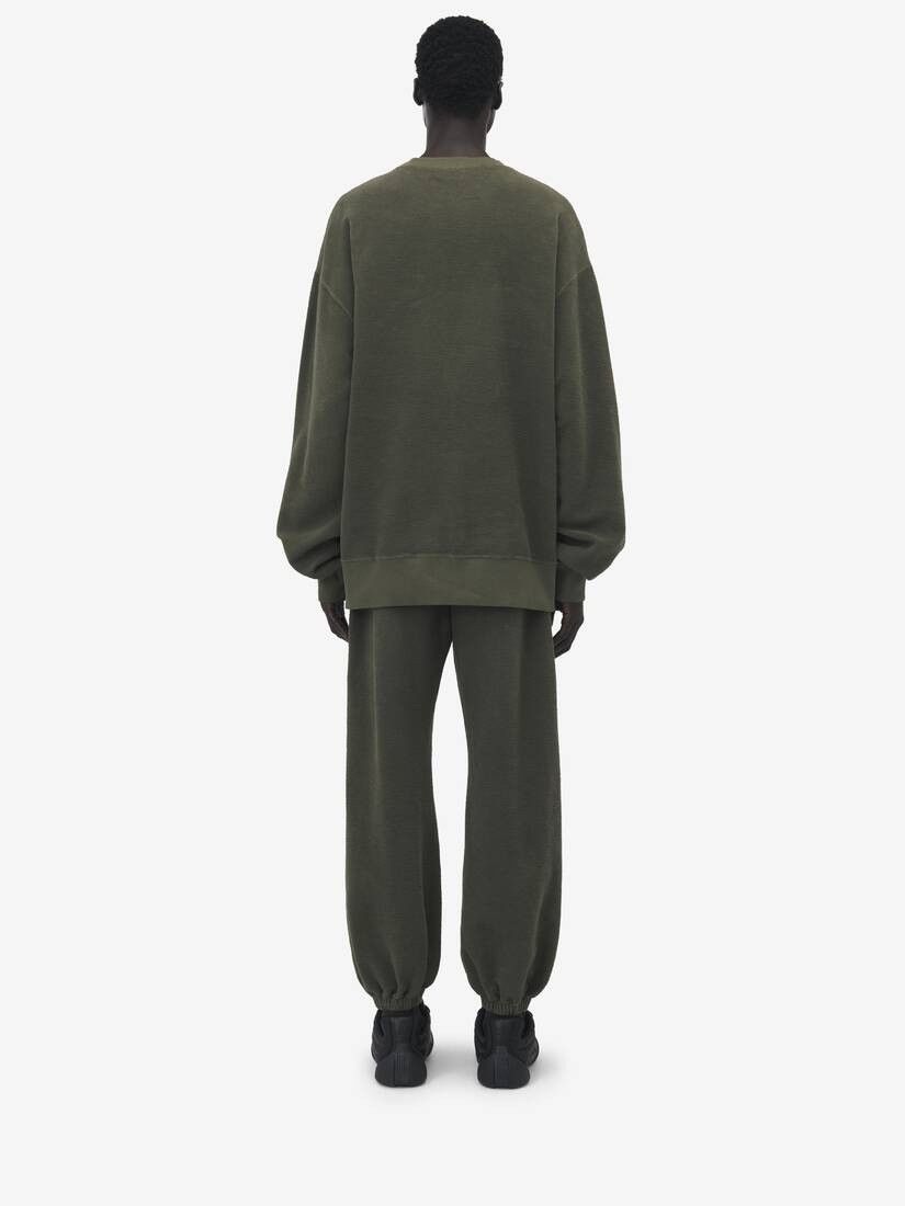 Alexander McQueen o1srvl11e0226 McQueen Logo Sweatshirt In Green Size US S / EU 44-46 / 1 - 5 Thumbnail