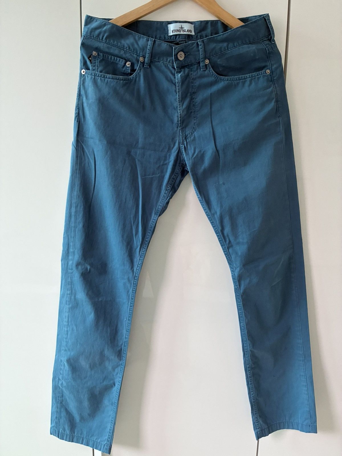Stone Island Stone Island Slim Fit Garment Dyed Cotton Pants W31 L34 Size US 31 - 1 Thumbnail