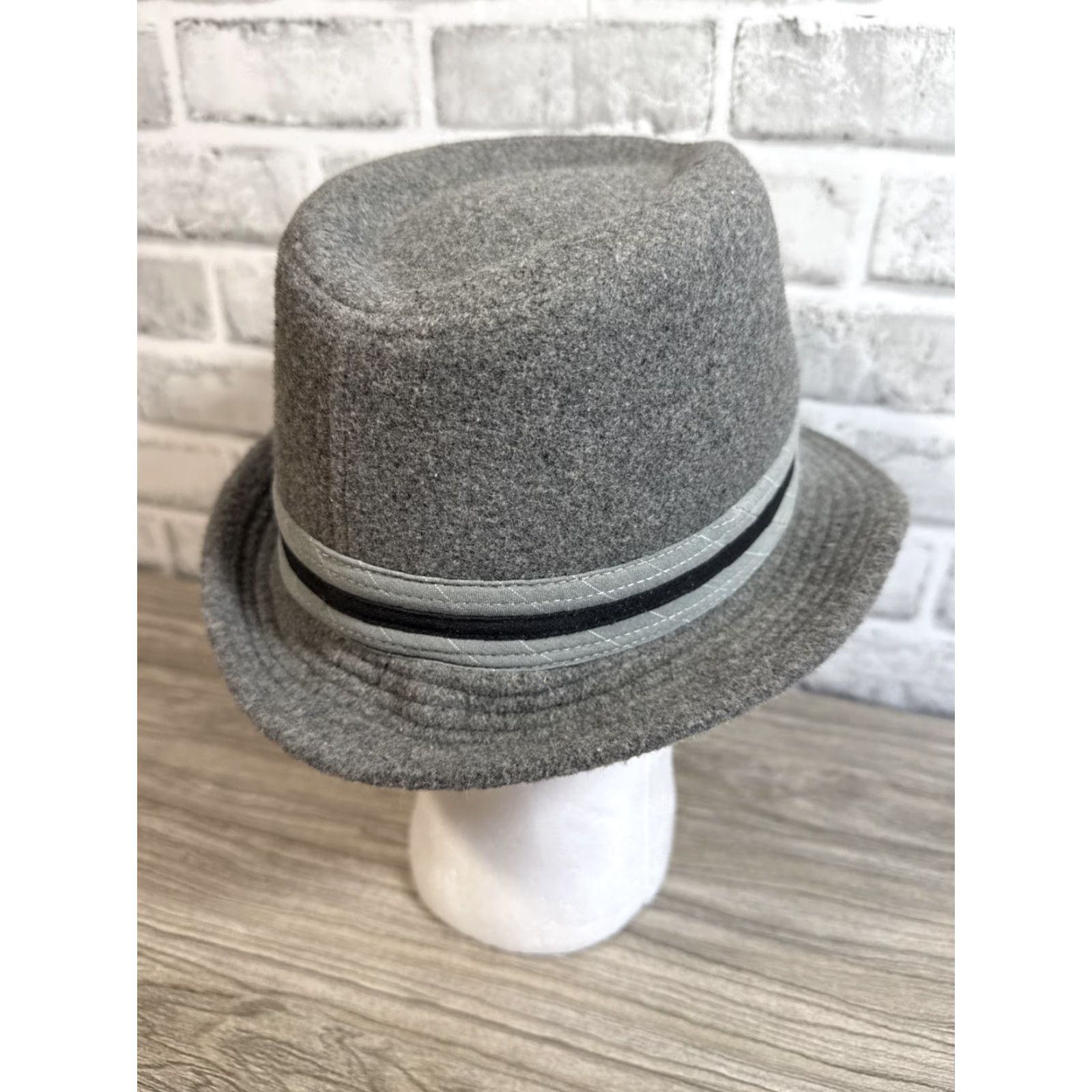 Disney DISNEY Fedora Gray Wool Blend Hat Adult S Men Men Disney Gray Fedora Style Wool Blend Hat S Adult Size ONE SIZE - 3 Thumbnail