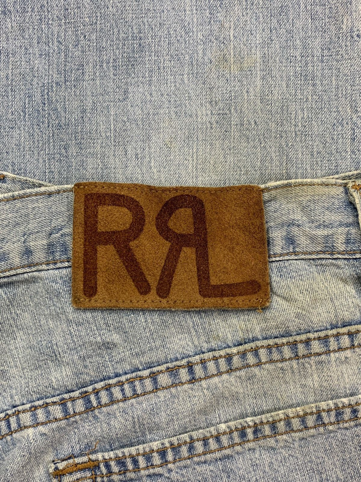 Polo Ralph Lauren Vintage / Y2K RRL Ralph Lauren Mud Wash Distress Loose Jeans Size US 33 - 9 Thumbnail