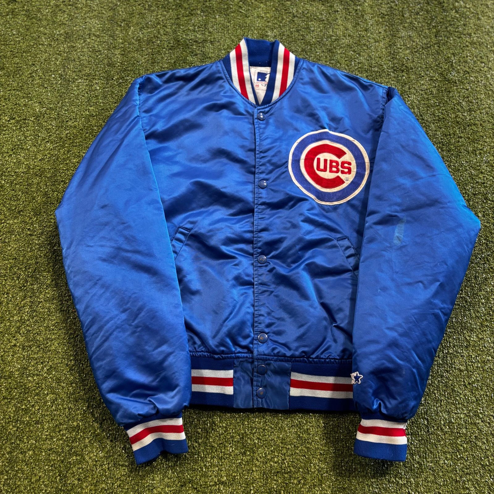 Starter Vintage 90s Starter Chicago Cubs Satin Jacket MLB Size US M / EU 48-50 / 2 - 1 Thumbnail