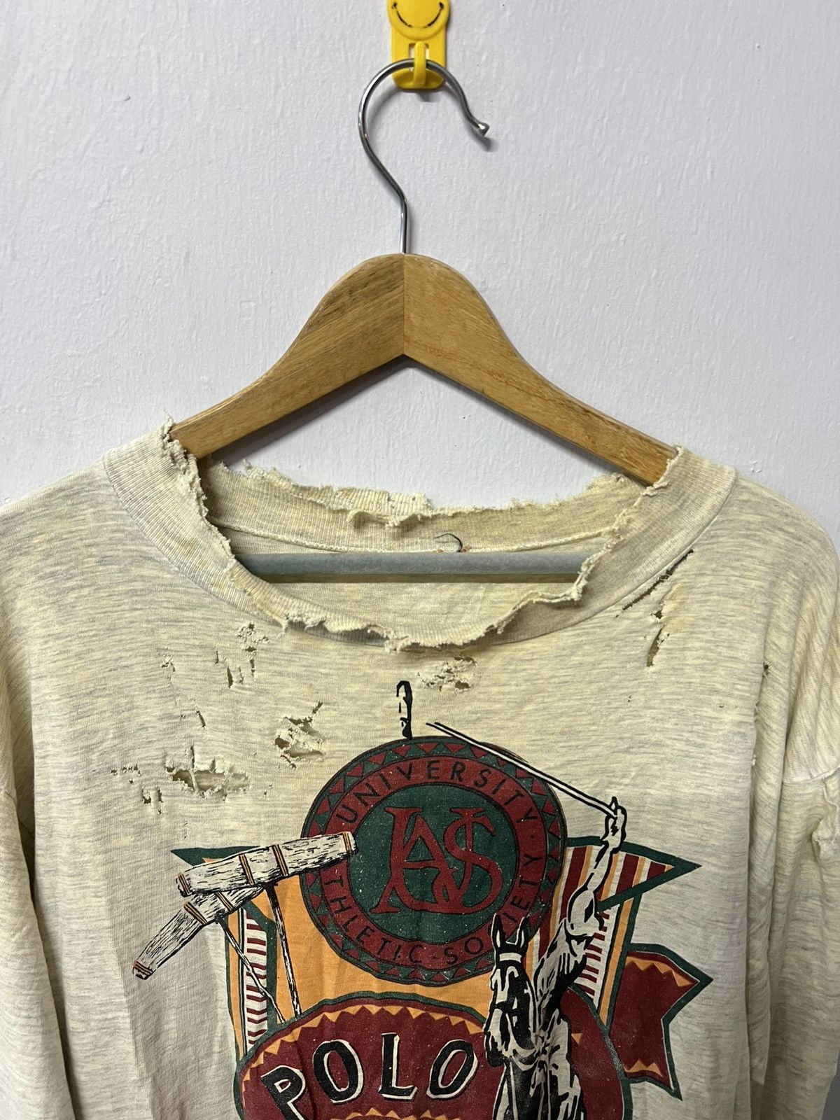 Polo Ralph Lauren × Vintage THRASHED FADED UNIVERSITY THLETIC SOCIETY ERD GRUNGE Size US L / EU 52-54 / 3 - 3 Thumbnail
