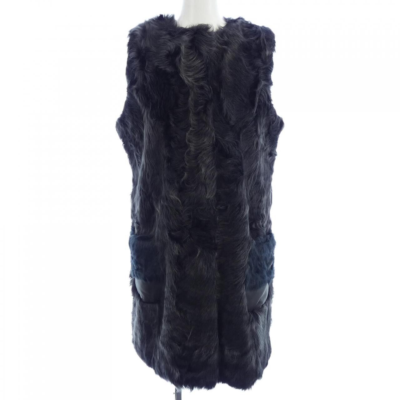 Other KB FUR Shearling Long Vest Fur Outerwear DUTY FREE for USA