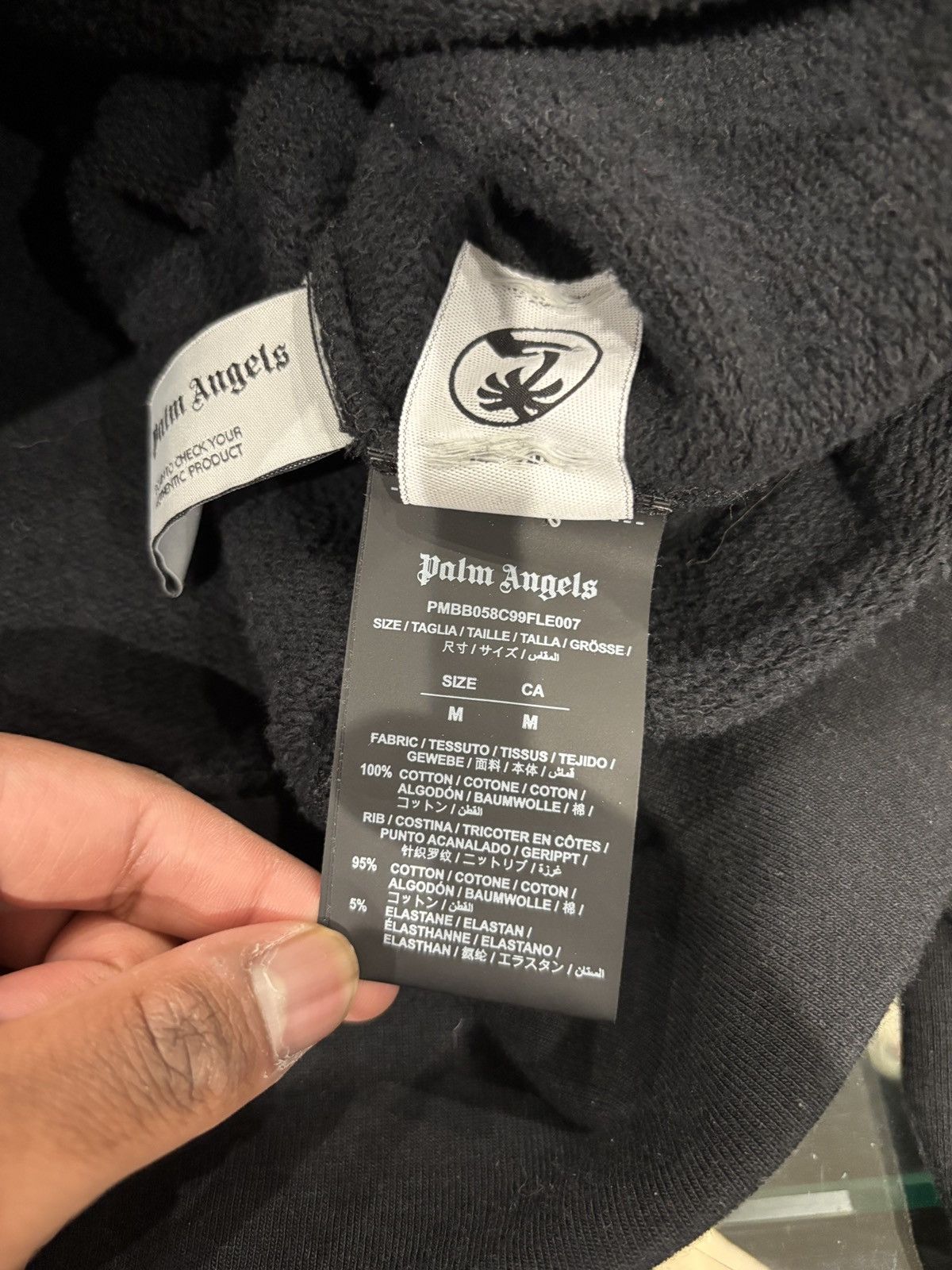 Palm Angels Palm Angels Star Sprayed Hoodie Black / Yellow Size: M Size US M / EU 48-50 / 2 - 8 Thumbnail