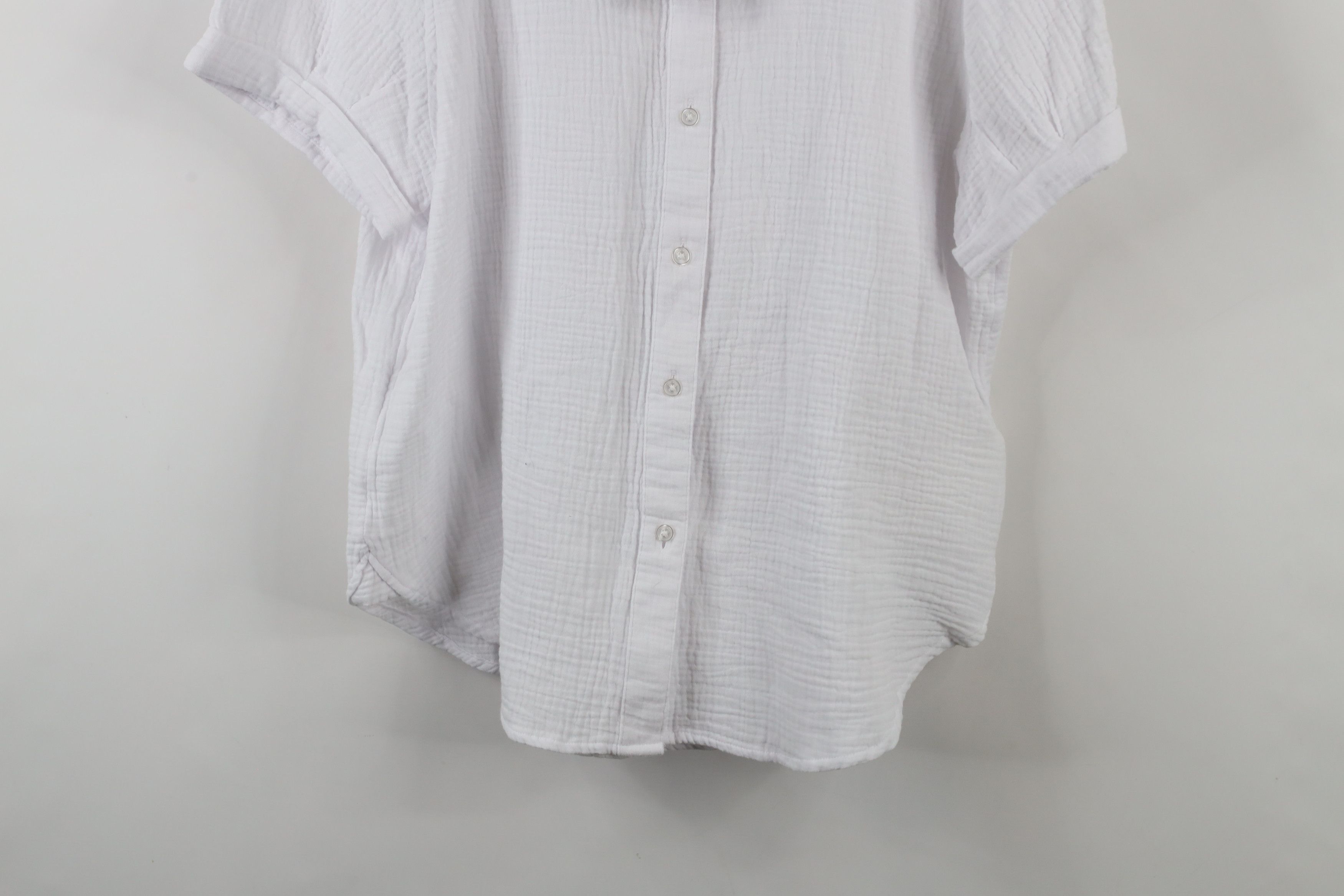 DKNY × Vintage Deadstock Vintage Y2K DKNY Collared Button Shirt White Size L / US 10 / IT 46 - 3 Thumbnail