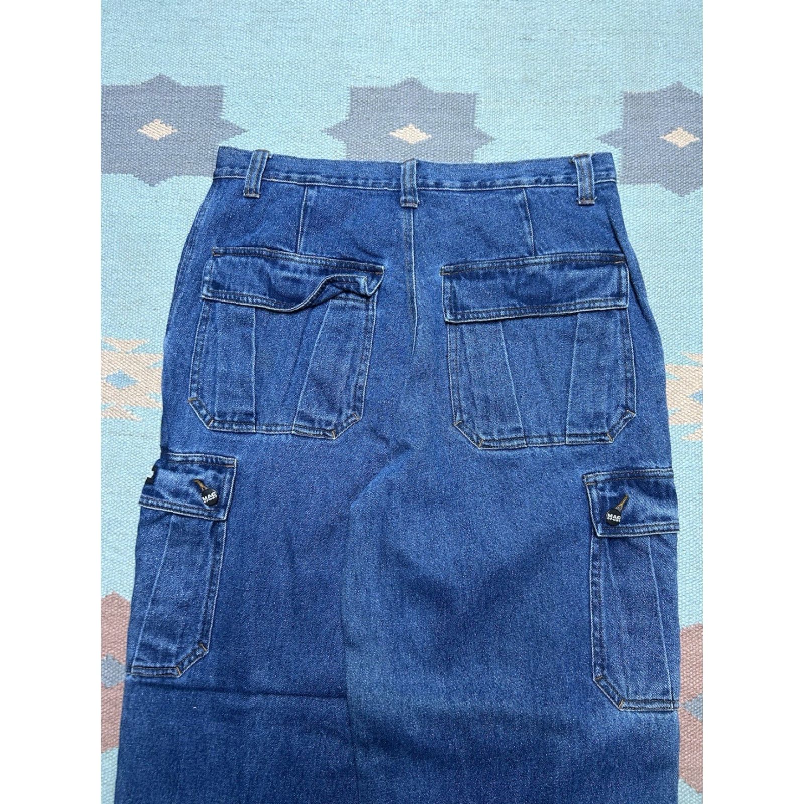 Vintage VINTAGE Y2K Baggy Jeans Mac Sport Cargo Wide Leg Pipes Skater Denim 32x32 Size US 32 / EU 48 - 3 Thumbnail